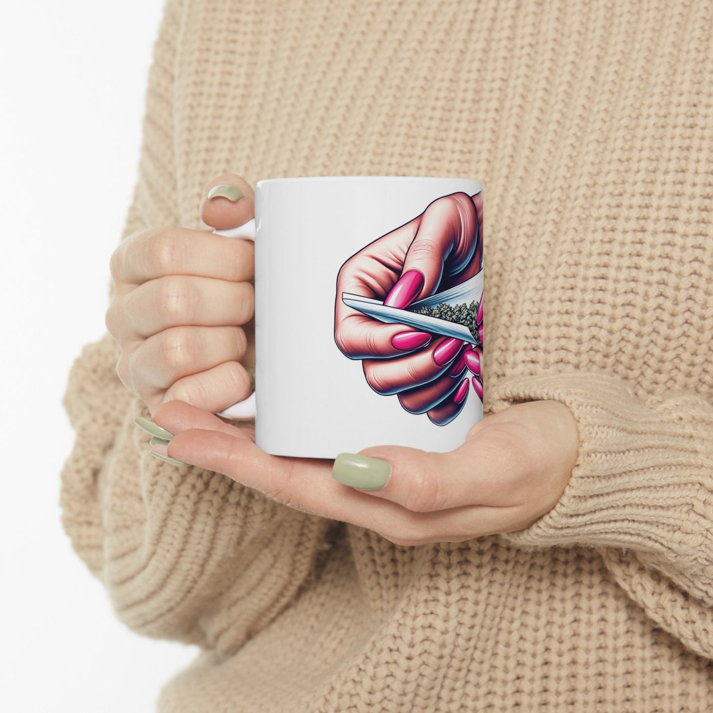 ROLLING UP HANDS - Weed Coffee Mug (11oz)