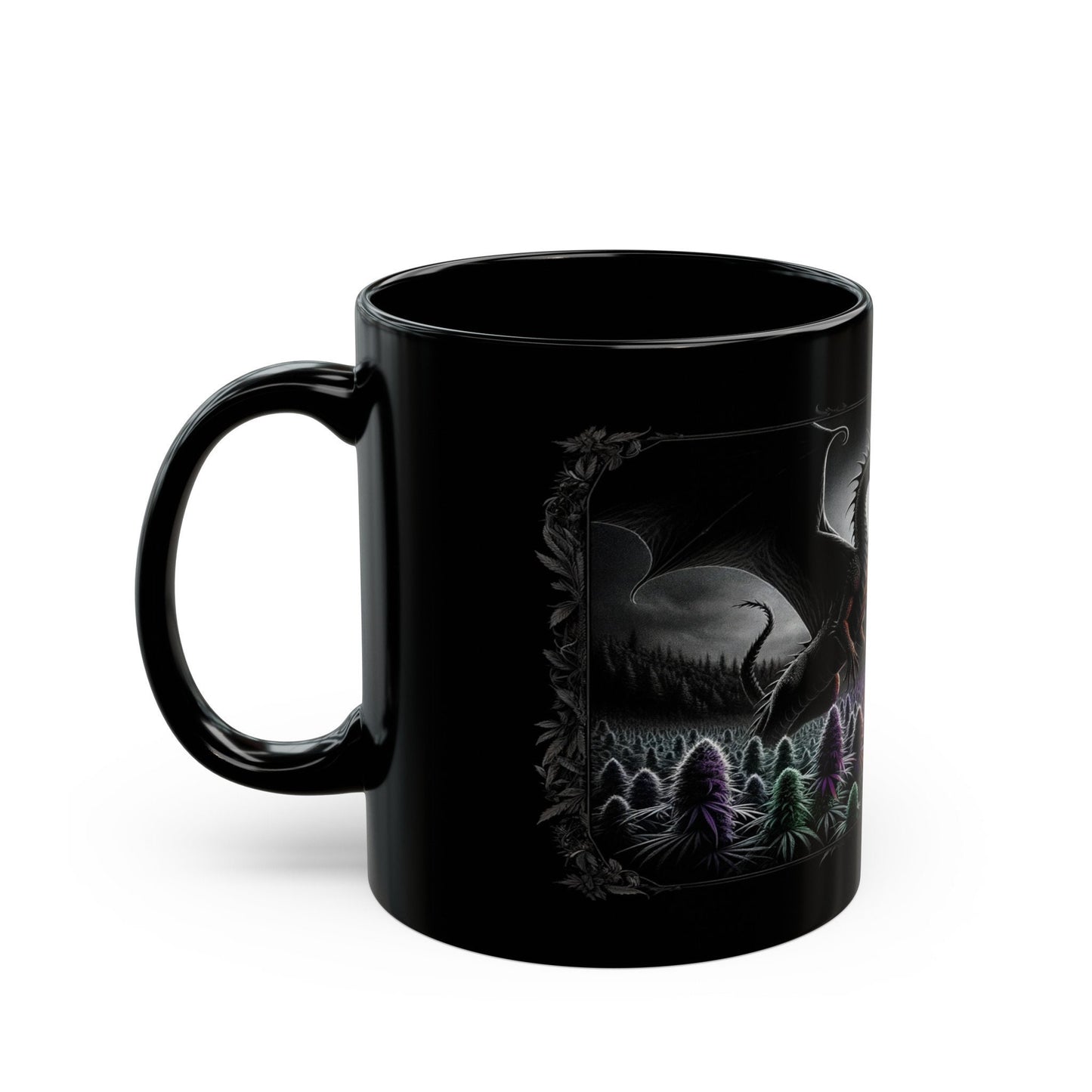 WEED DRAGON - Weed Coffee Mug (11oz) BLACK