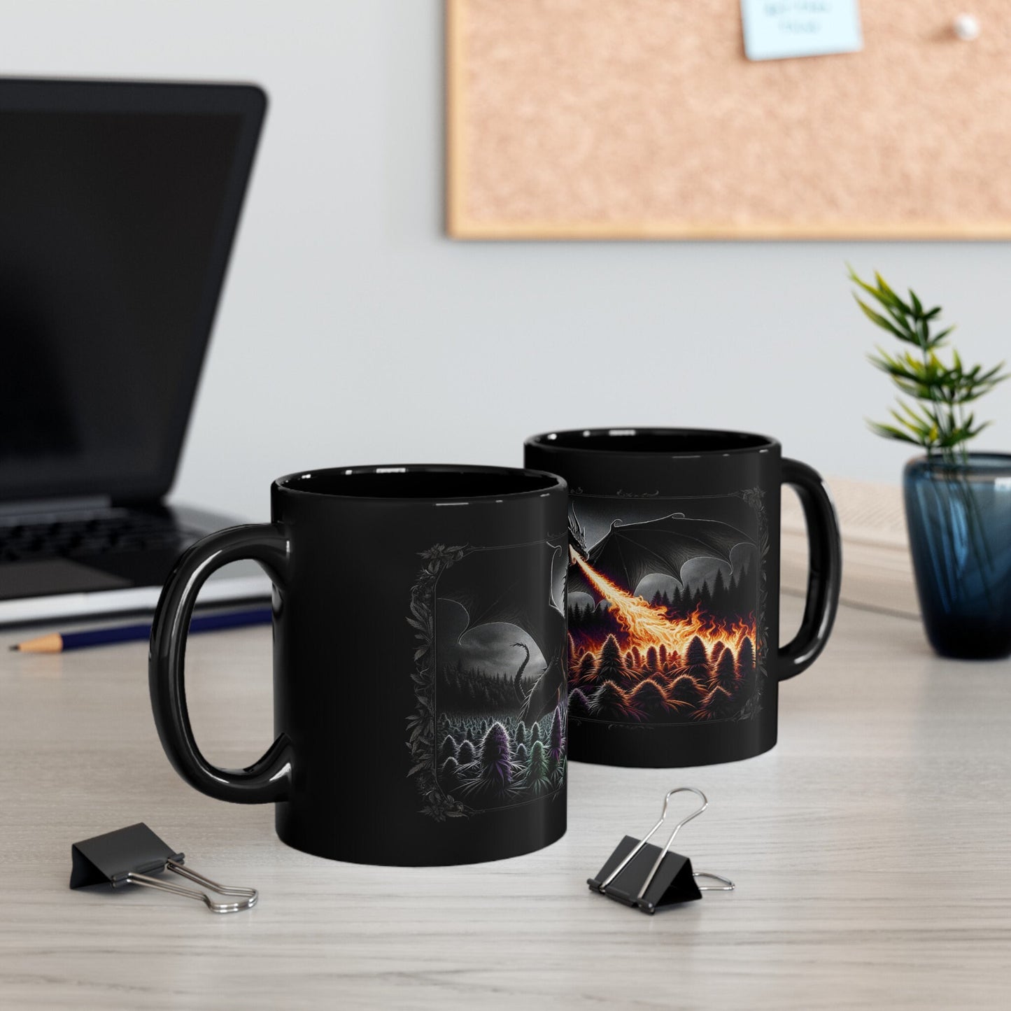 WEED DRAGON - Weed Coffee Mug (11oz) BLACK