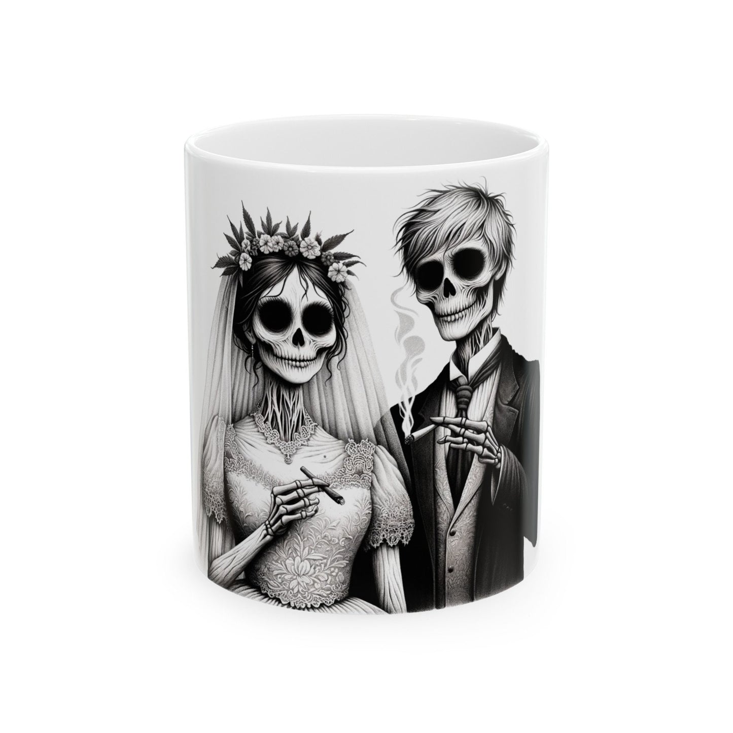 SKELETONS STONER WEDDING - Weed Coffee Mug (11oz)