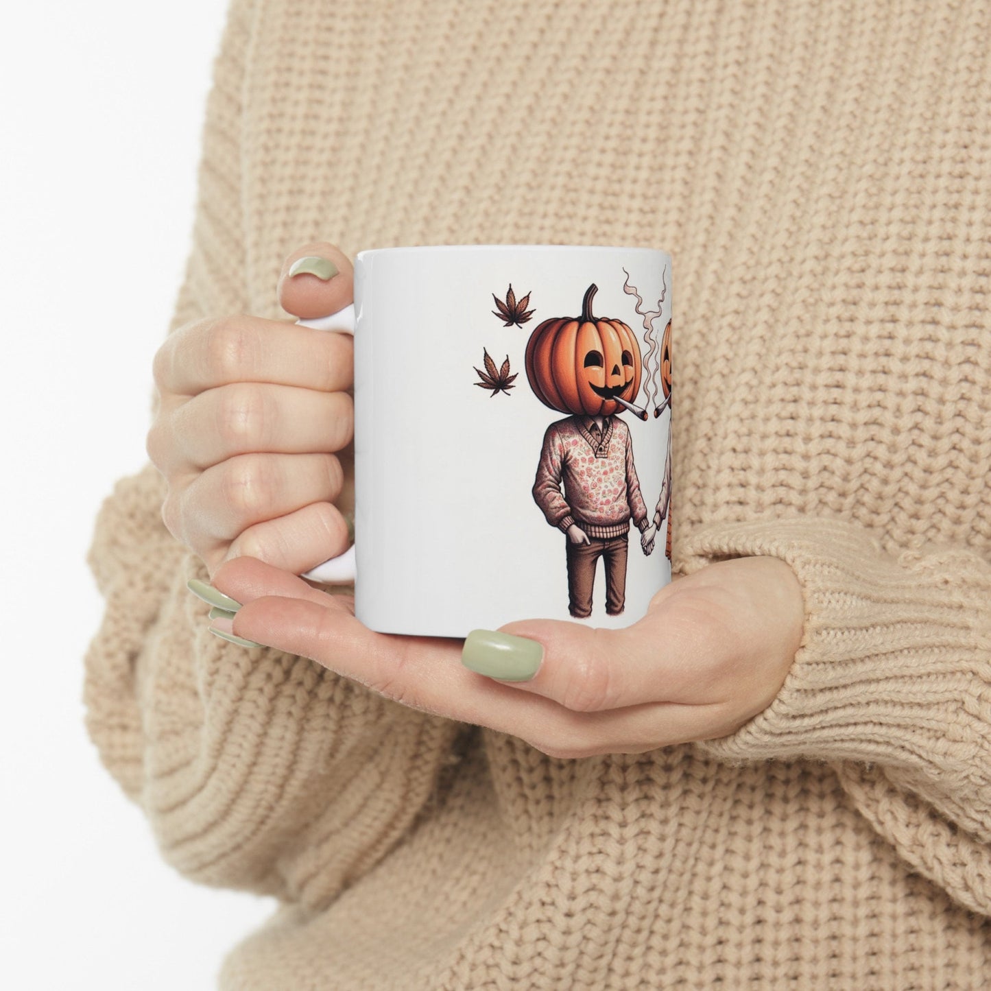 PUMPKIN HEAD COUPLE - Weed Coffee Mug (11oz)