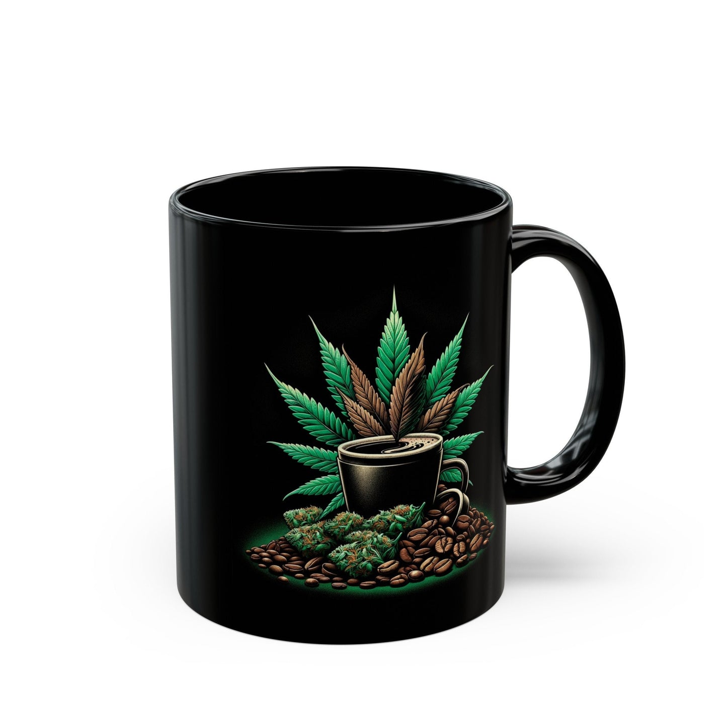 WEED + COFFEE MUG - 420 Coffee Mug (11oz) BLACK