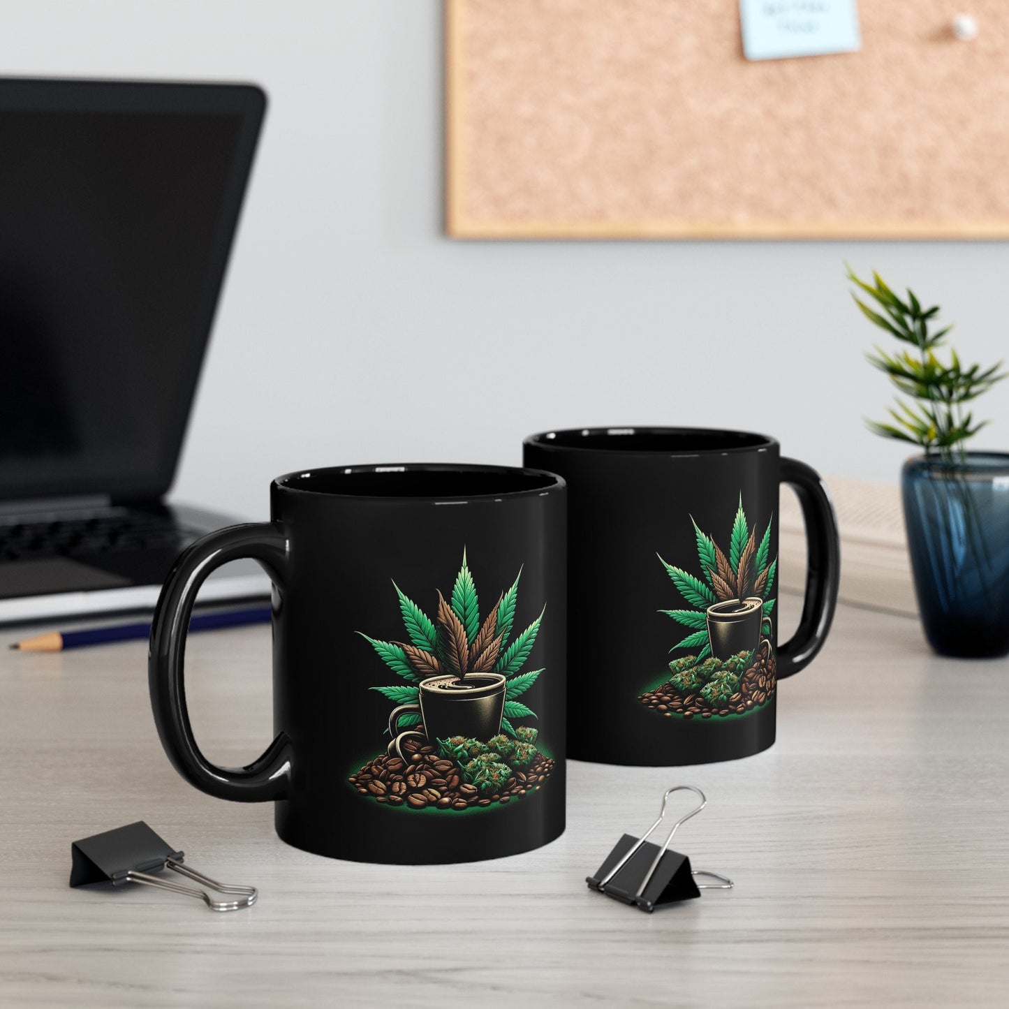 WEED + COFFEE MUG - 420 Coffee Mug (11oz) BLACK