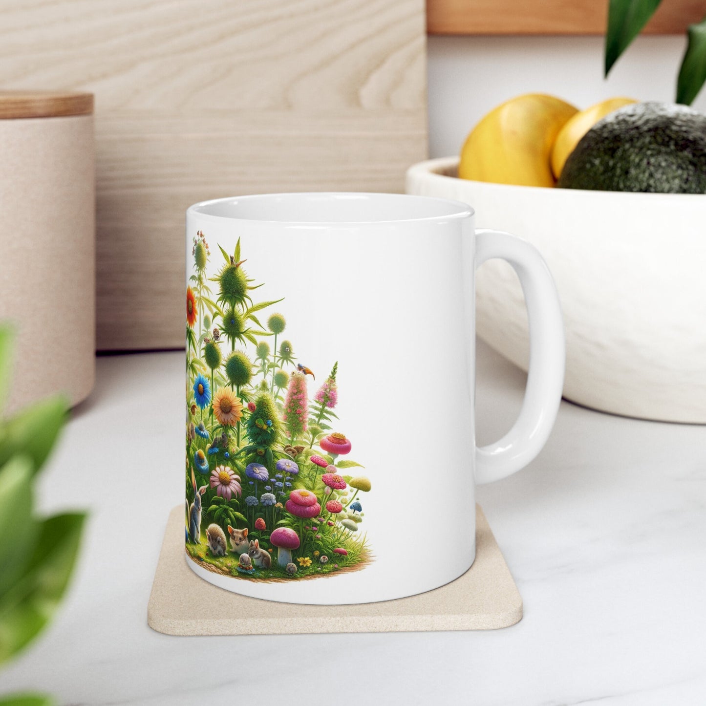 FLOWERS WEED & ANIMALS - Weed Coffee Mug (11oz)