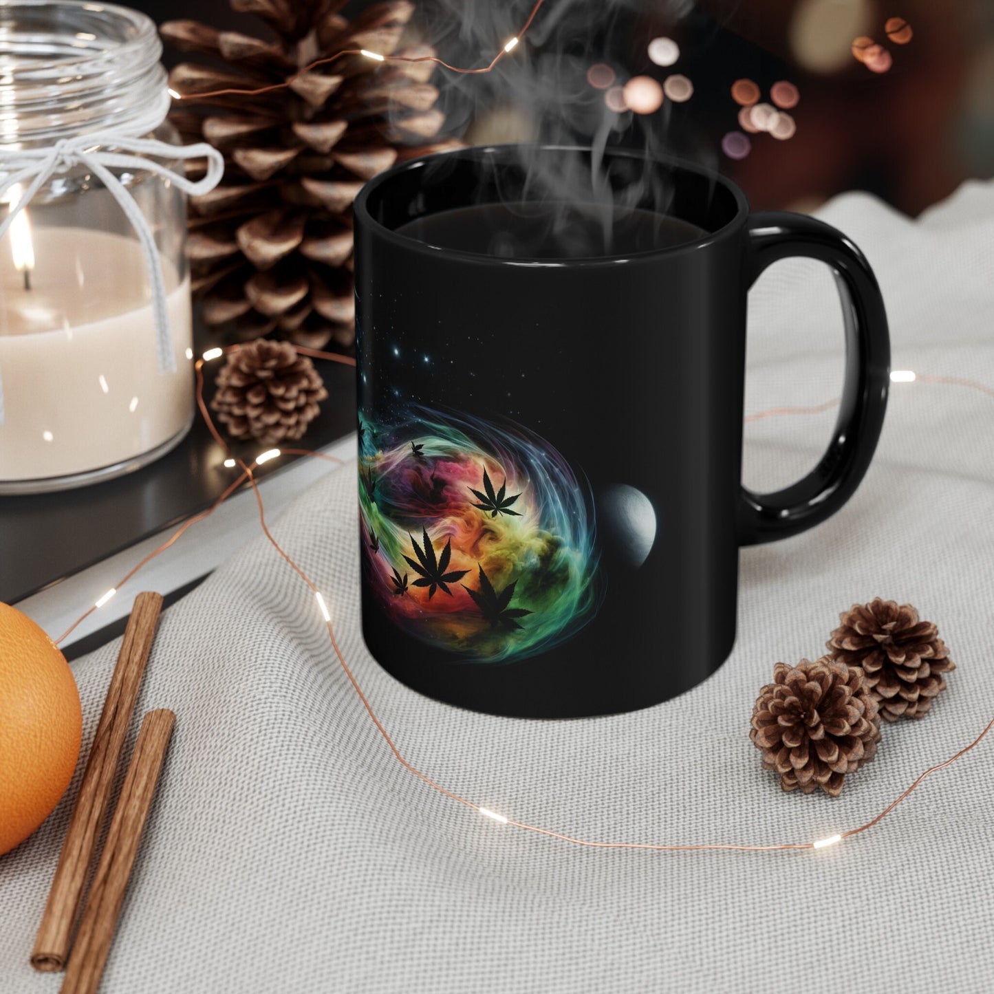 COSMIC WEED MUG - 420 Coffee Mug (11oz) BLACK