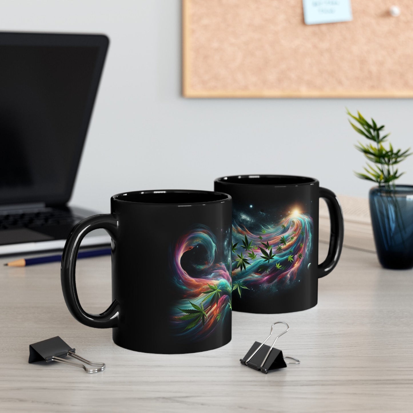 COSMIC WIND MUG - Weed Coffee Mug (11oz) BLACK