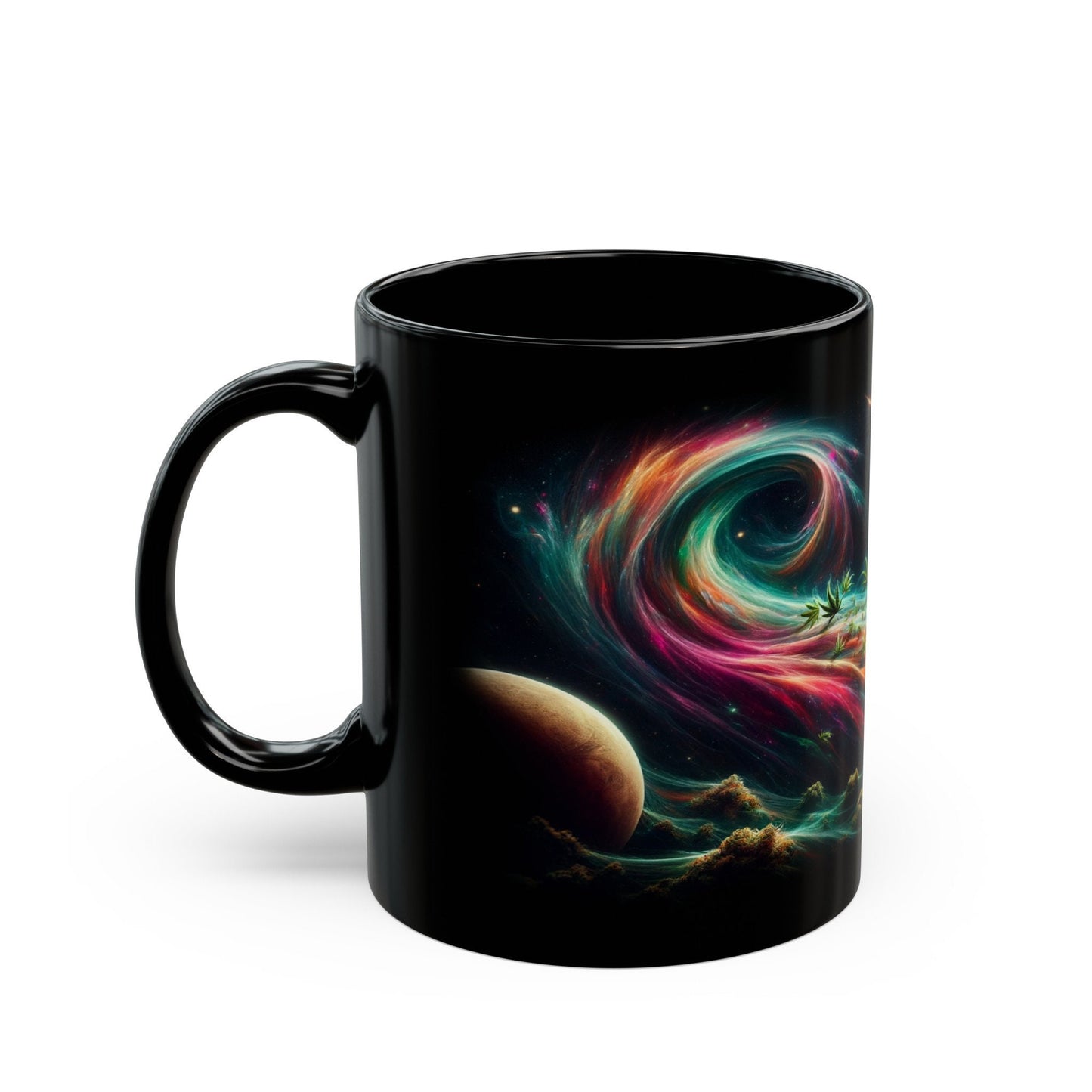 COSMIC WEED MUG - Weed Coffee Mug (11oz) BLACK