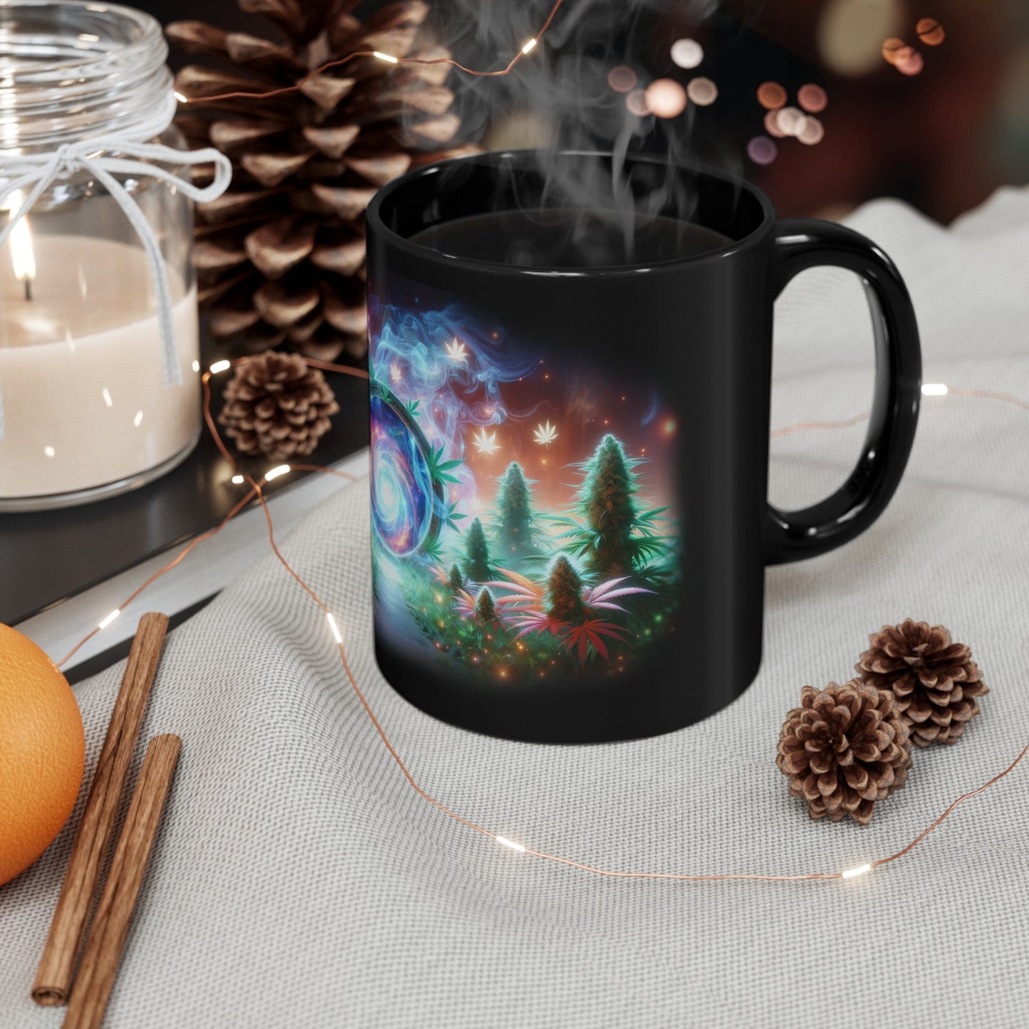 WEED PORTAL MUG - Weed Coffee Mug (11oz) BLACK