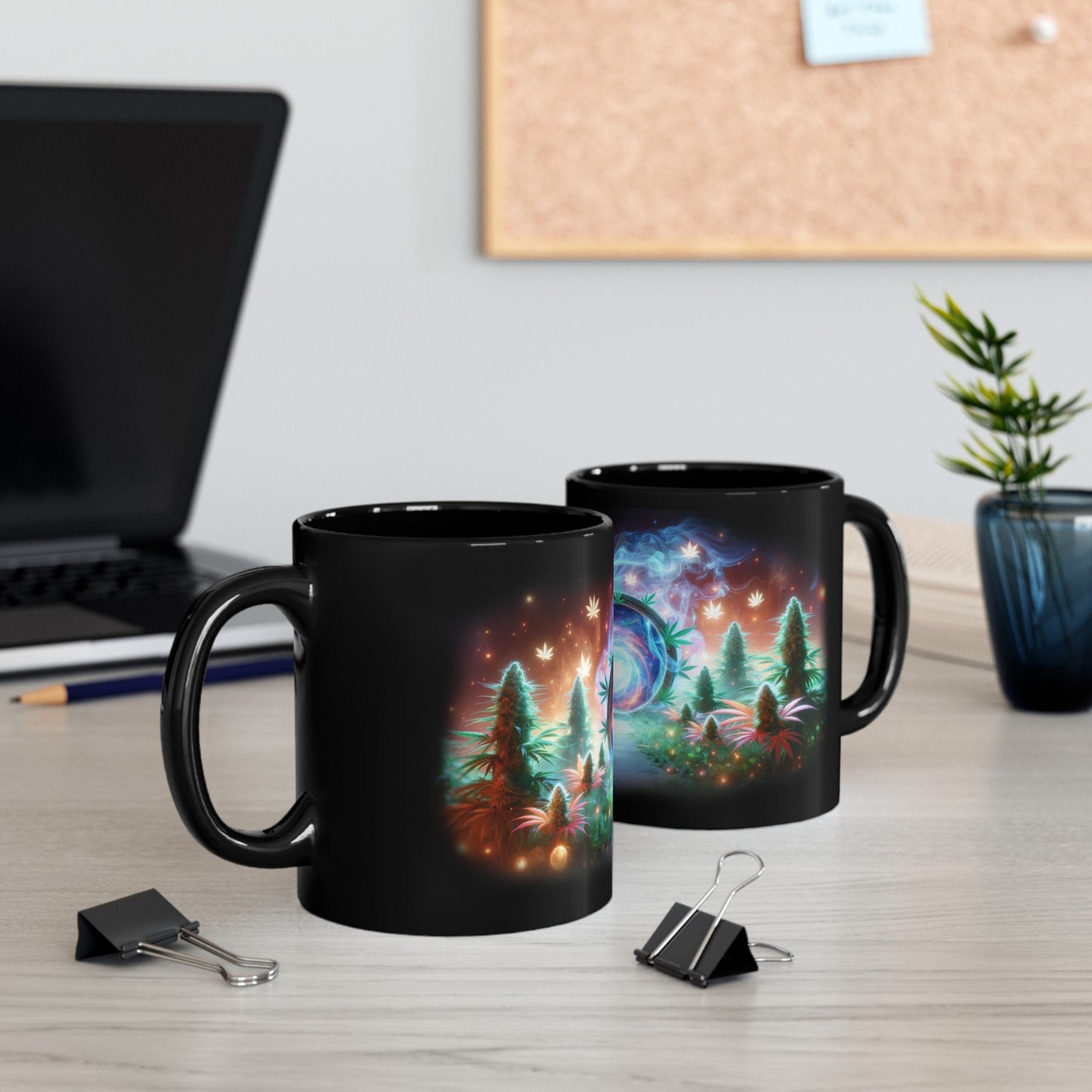 WEED PORTAL MUG - Weed Coffee Mug (11oz) BLACK