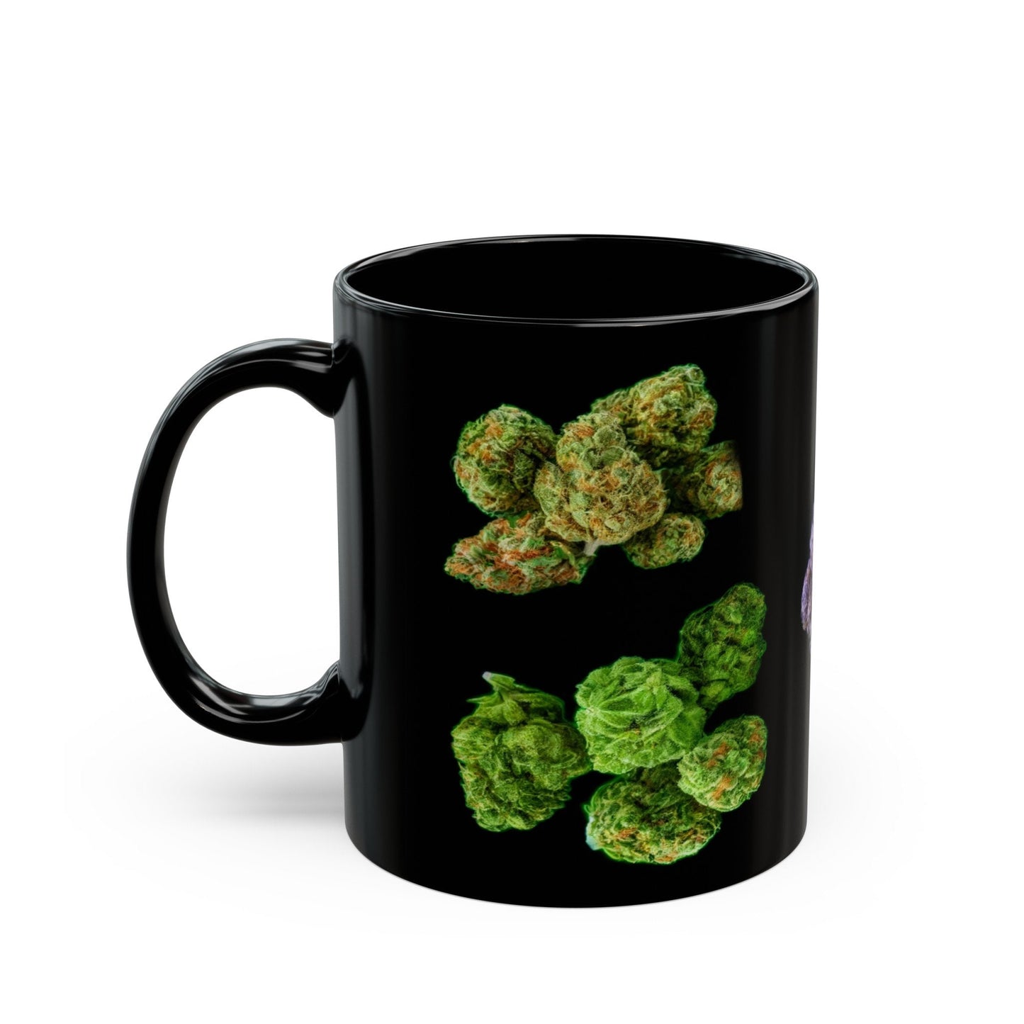WEED NUG STRAINS - Weed Coffee Mug (11oz) BLACK