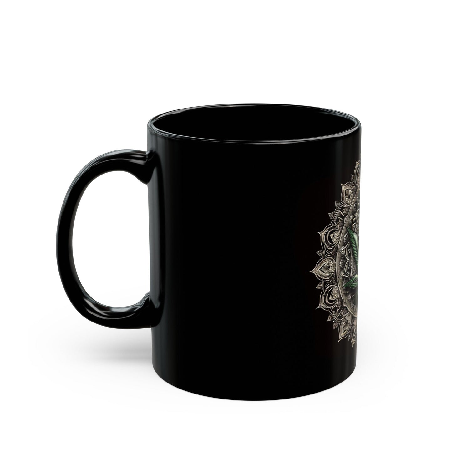WEED MANDALA - 420 Coffee Mug (11oz) BLACK