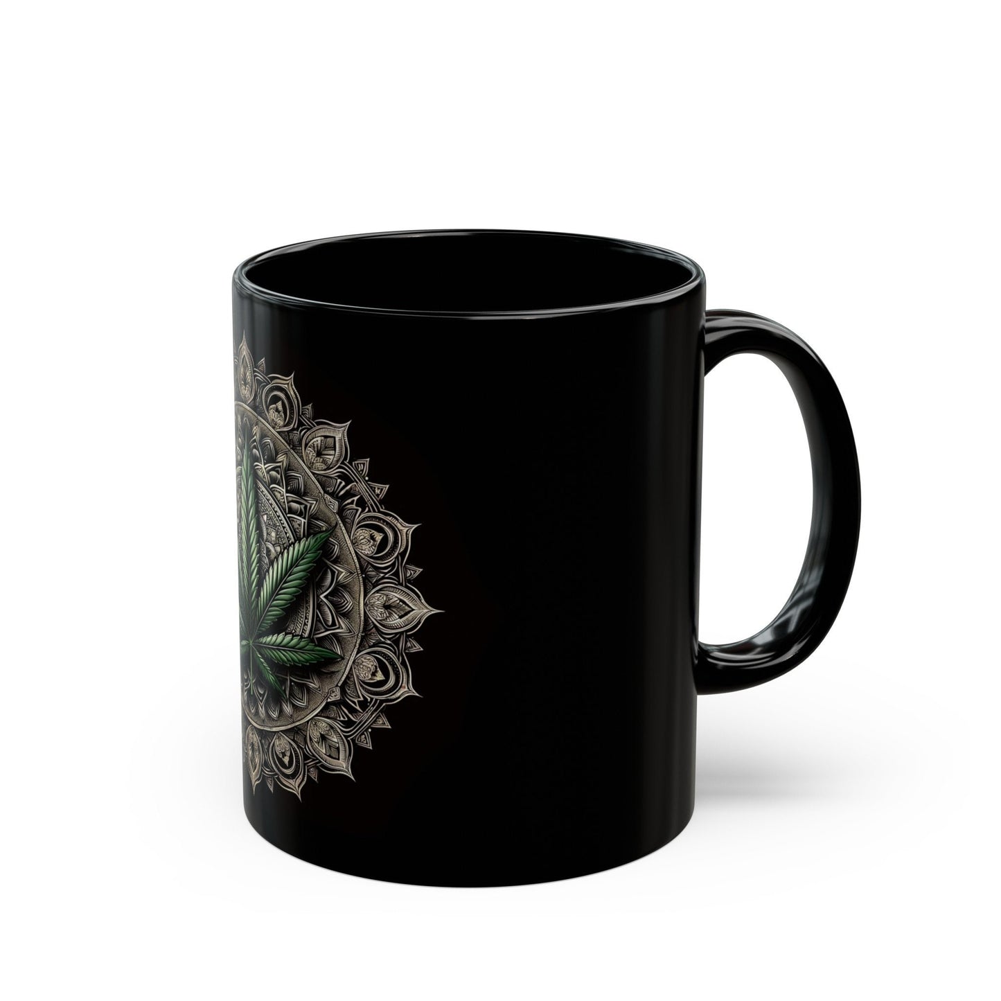 WEED MANDALA - 420 Coffee Mug (11oz) BLACK