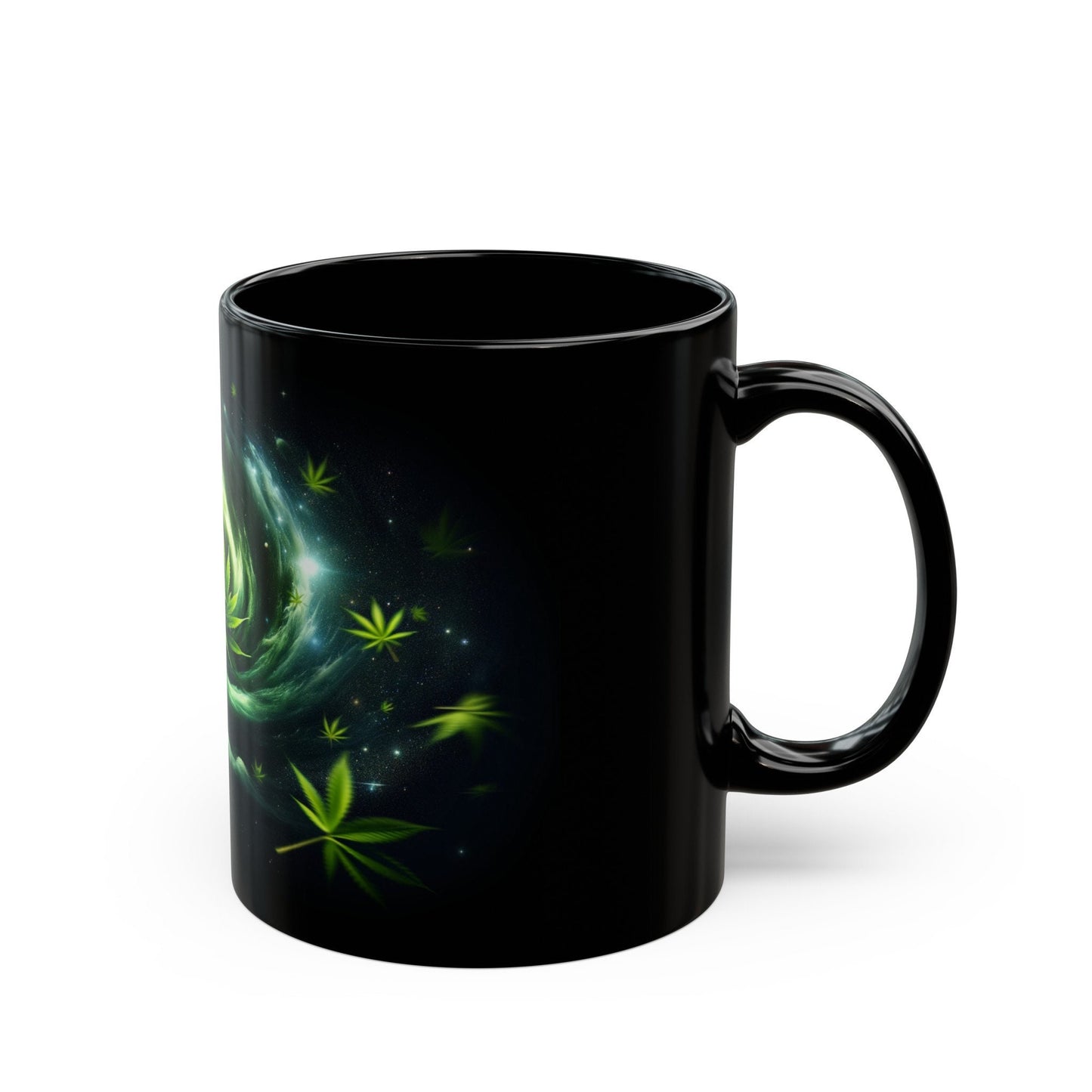 WEED GALAXY MUG - Weed Coffee Mug (11oz) BLACK