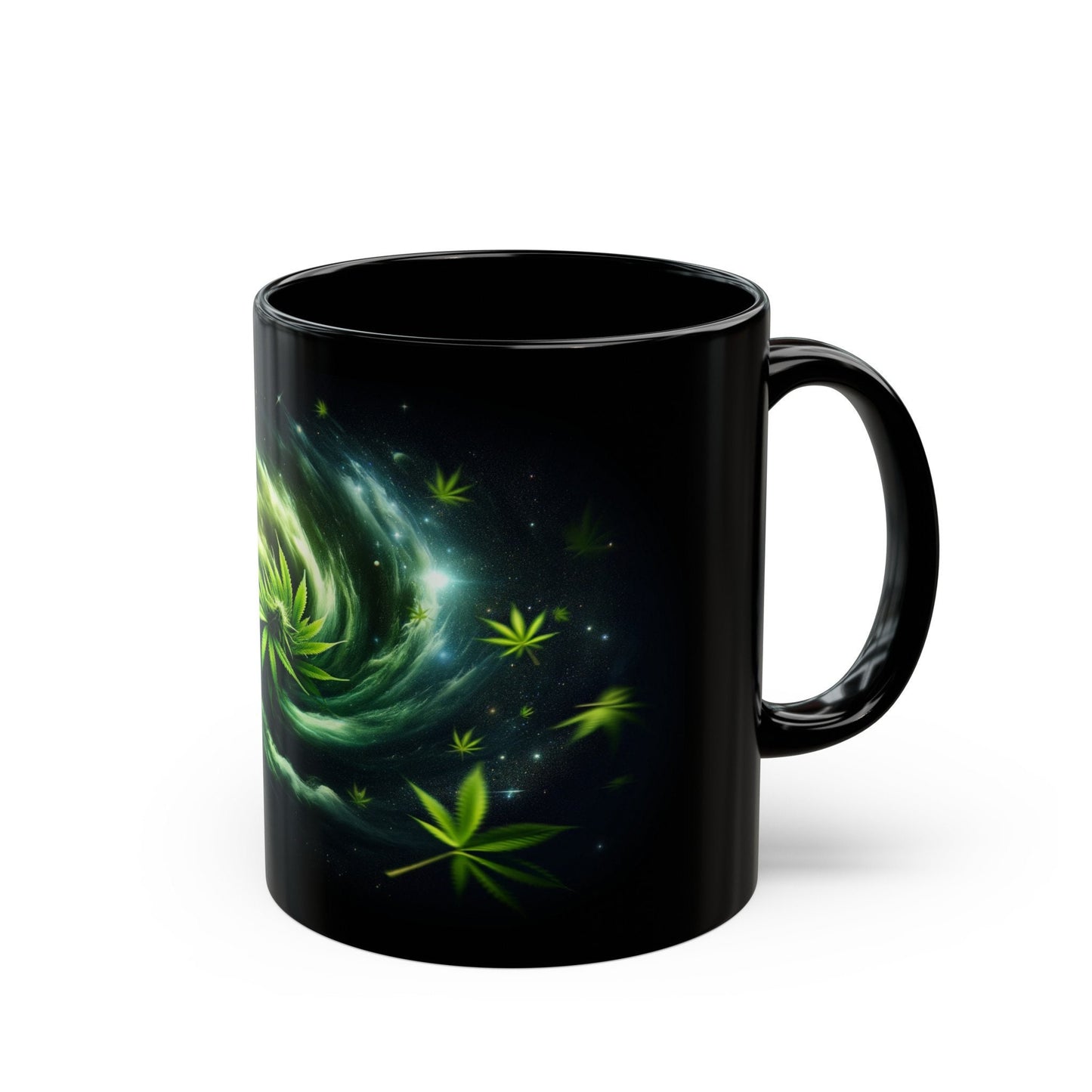 WEED GALAXY MUG - Weed Coffee Mug (11oz) BLACK