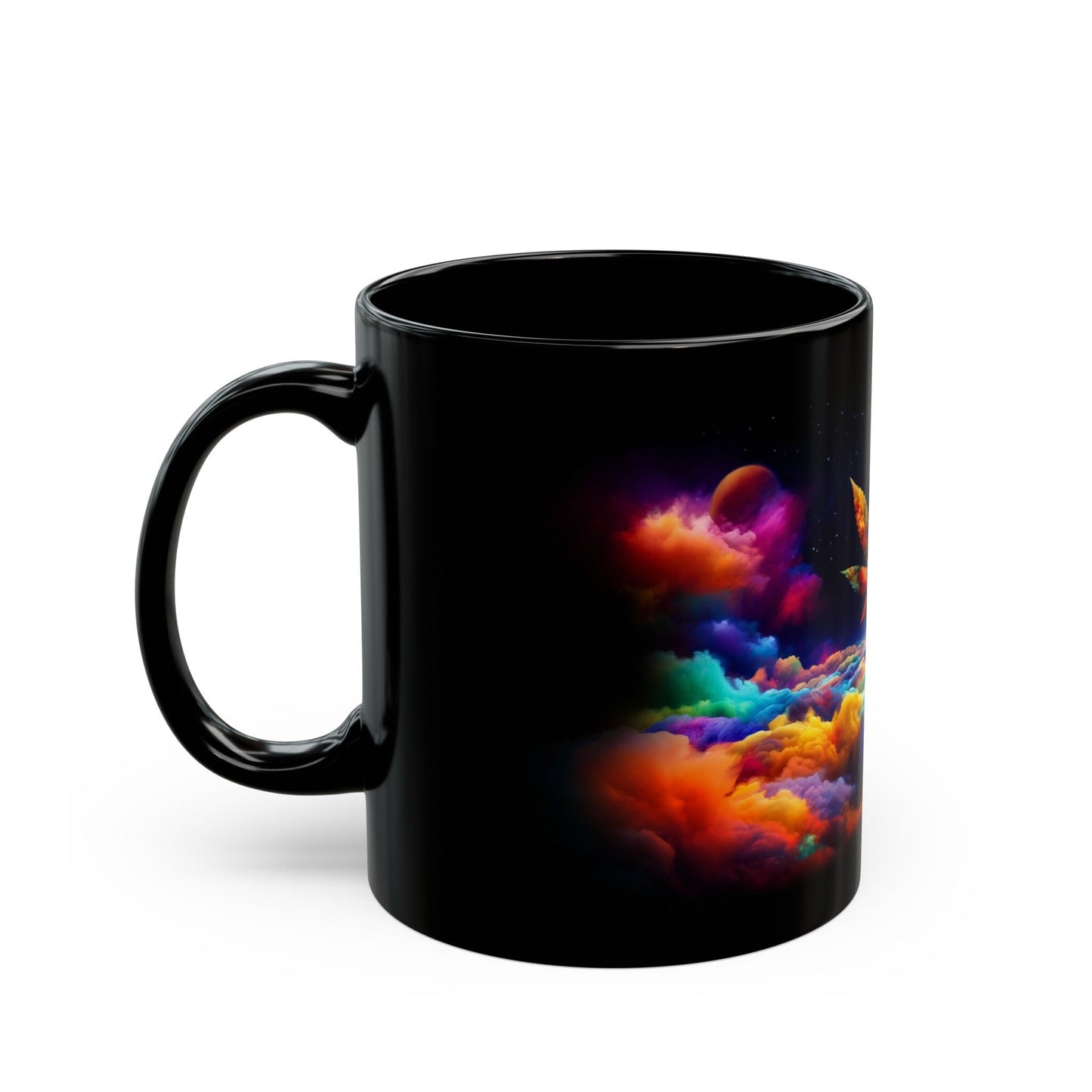 420 SPACE CLOUDS - Weed Coffee Mug (11oz) BLACK