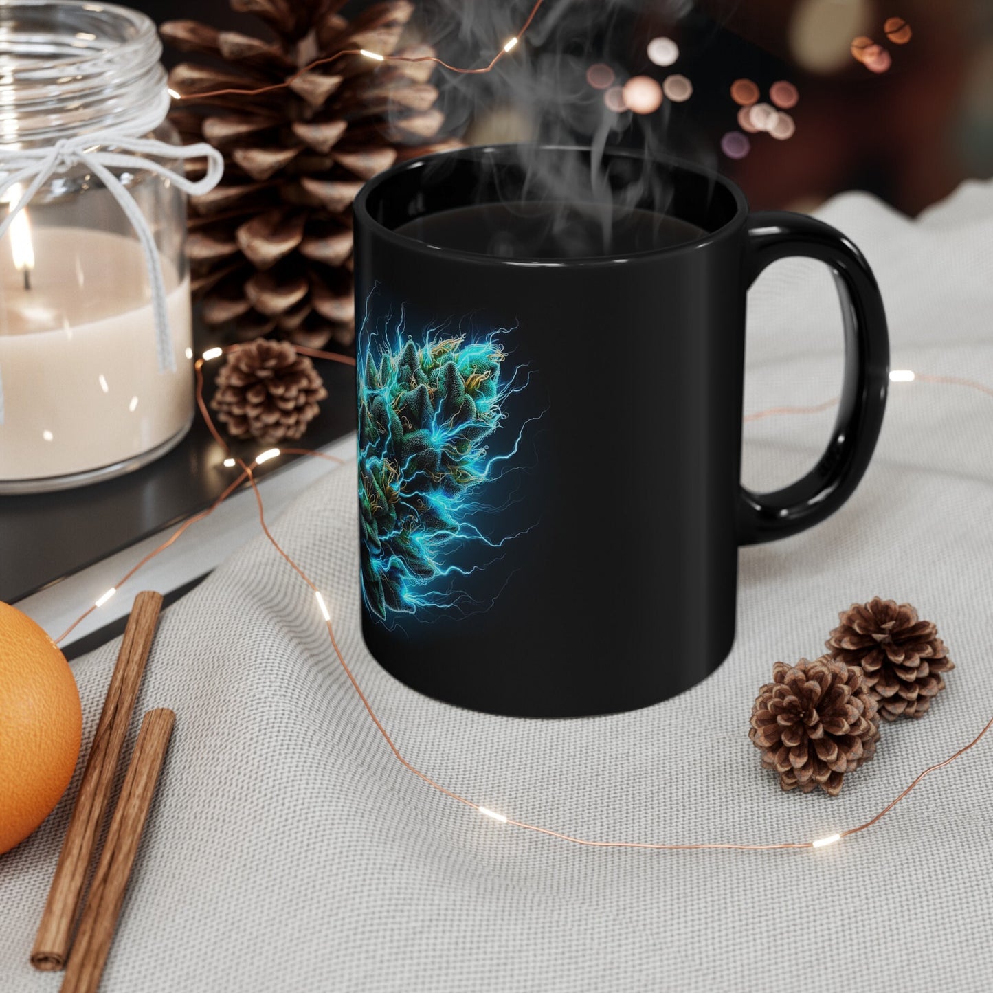 ELECTRIC WEED NUG - Weed Coffee Mug (11oz) BLACK