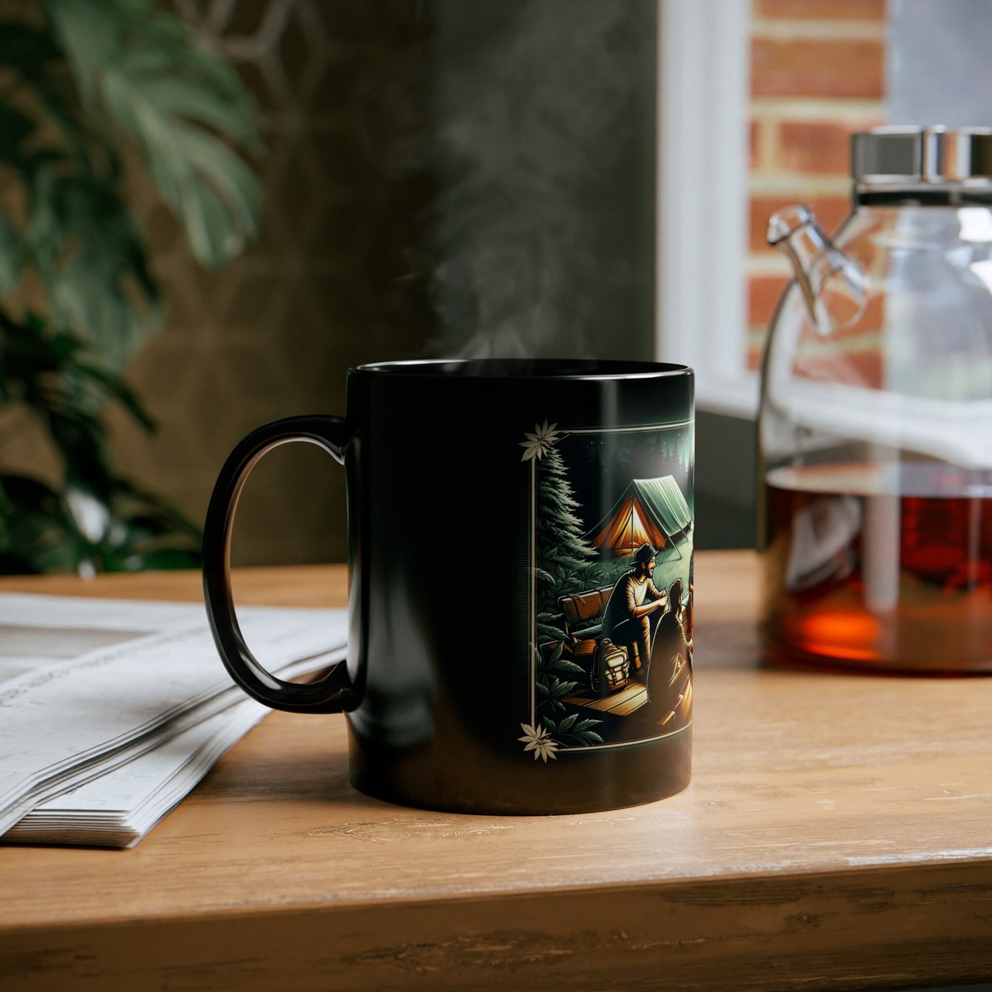 WEED CAMPING MUG - 420 Coffee Mug (11oz) BLACK