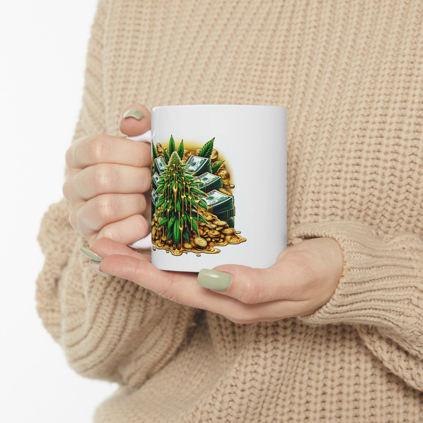 WEED MONEY GOLD Mug - Weed Coffee Mug (11oz)