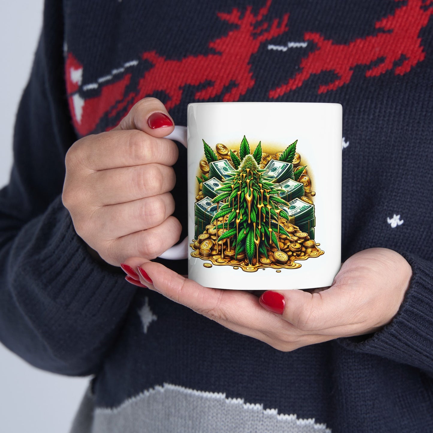 WEED MONEY GOLD Mug - Weed Coffee Mug (11oz)