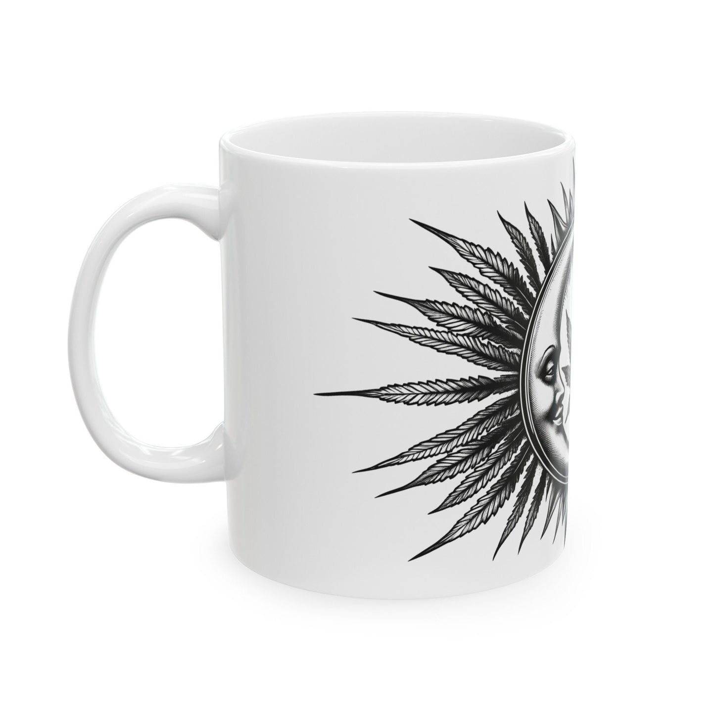 WEED LEAF MOON - Coffee Weed Mug (11oz)