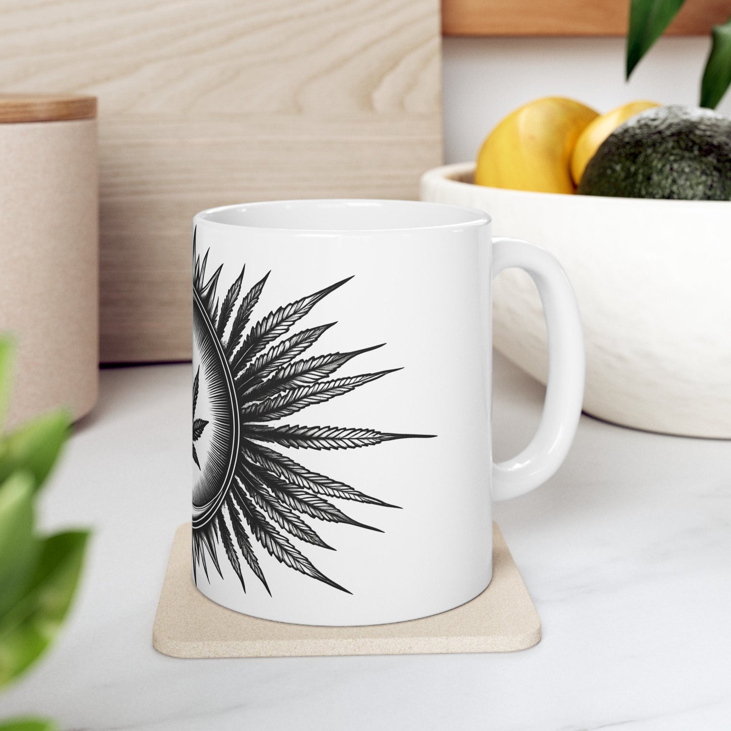 WEED LEAF MOON - Coffee Weed Mug (11oz)