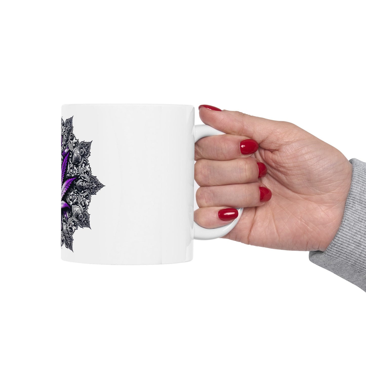 PURPLE WEED MANDALA - Coffee Weed Mug (11oz)