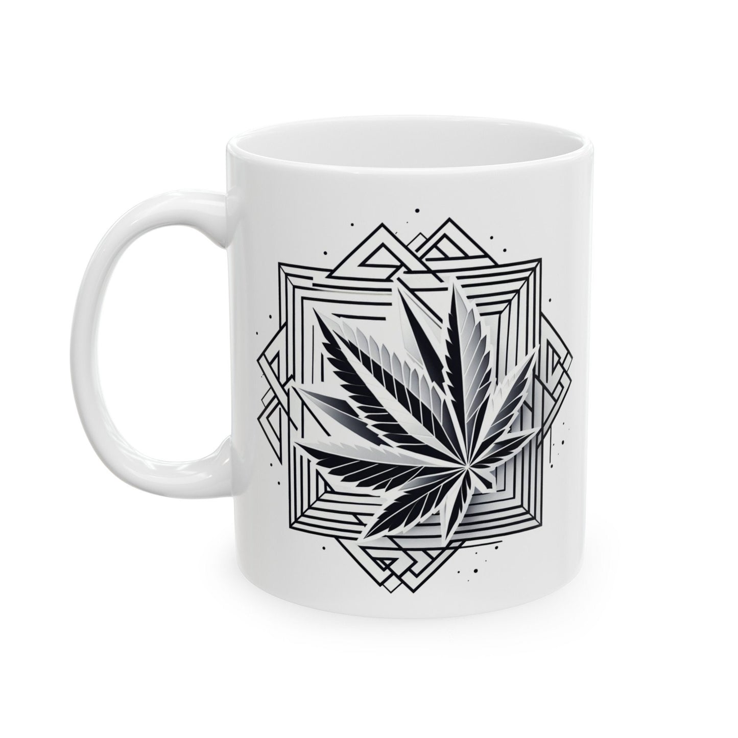 GEOMETRIC WEED ART - Coffee Weed Mug (11oz) Dual Sided