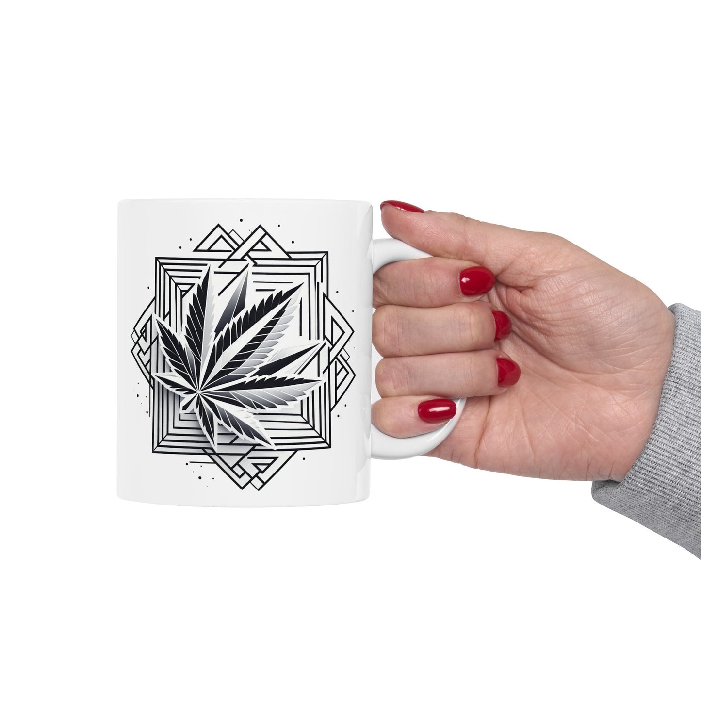 GEOMETRIC WEED ART - Coffee Weed Mug (11oz) Dual Sided