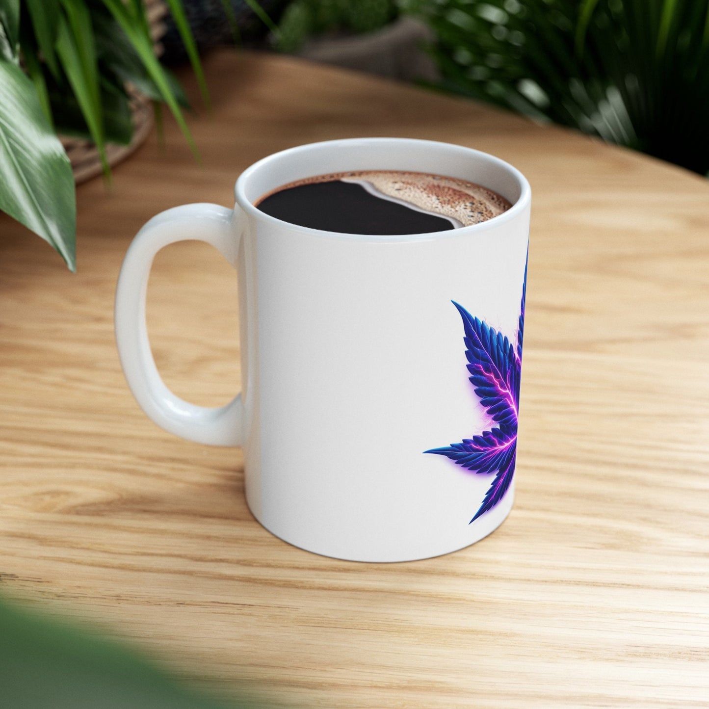 ELECTRIC PURPLE LEAF - Coffee Weed Mug (11oz)
