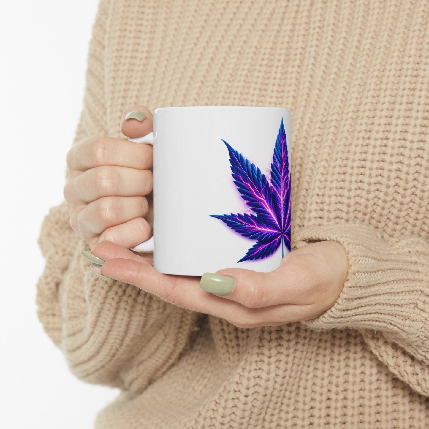 ELECTRIC PURPLE LEAF - Coffee Weed Mug (11oz)