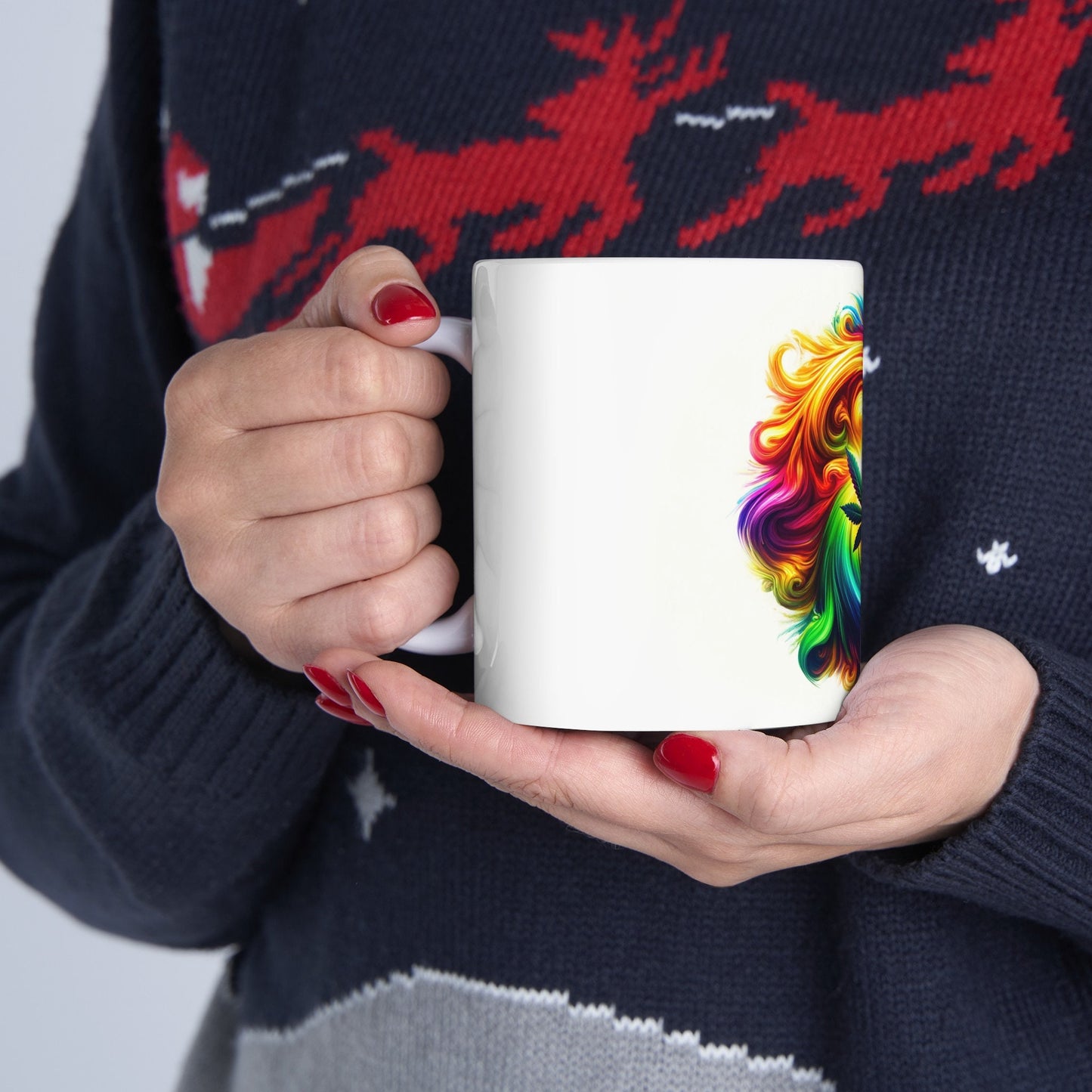 420 WEED LEAF ART - Coffee Weed Mug (11oz)