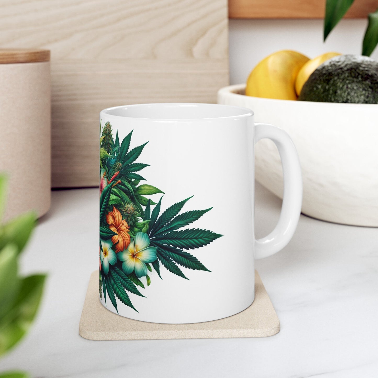 WEED & FLOWERS Mug - Coffee Weed Mug (11oz)