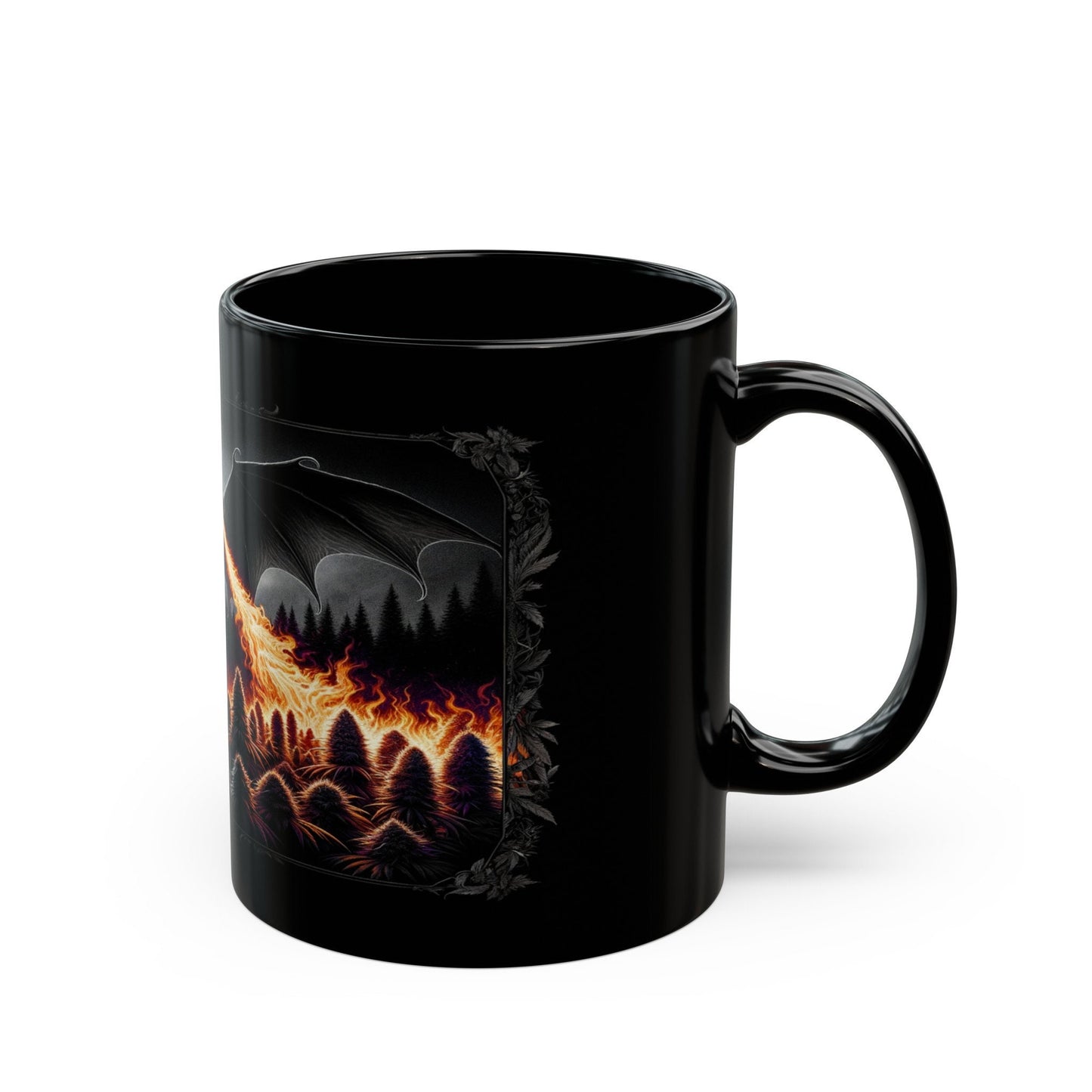 WEED DRAGON - Weed Coffee Mug (11oz) BLACK