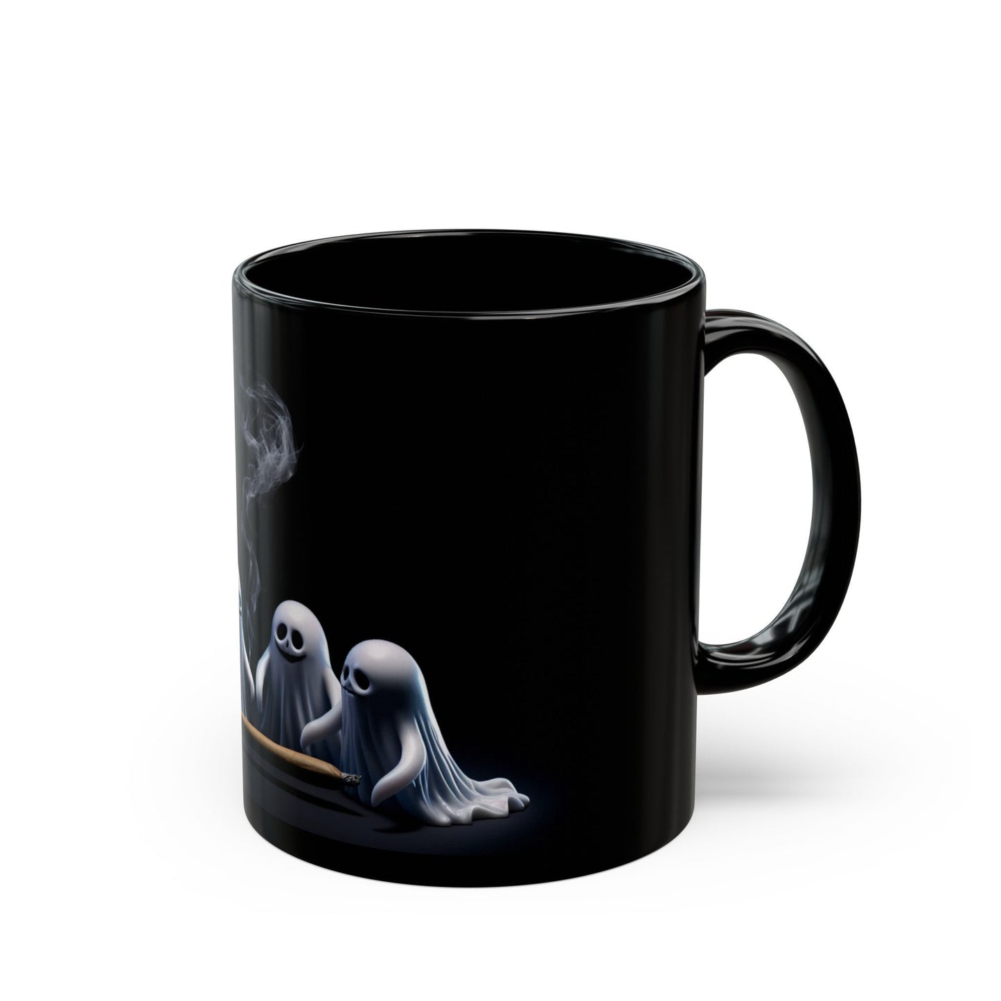 WEED GHOSTS MUG - Weed Coffee Mug (11oz) BLACK