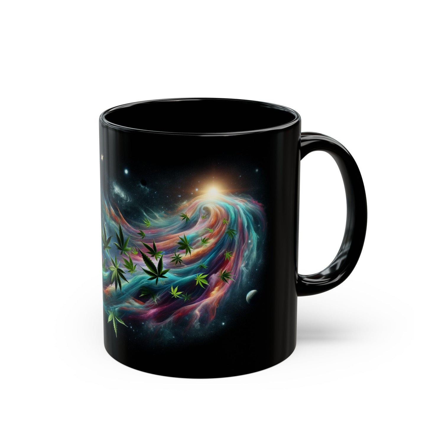 COSMIC WIND MUG - Weed Coffee Mug (11oz) BLACK