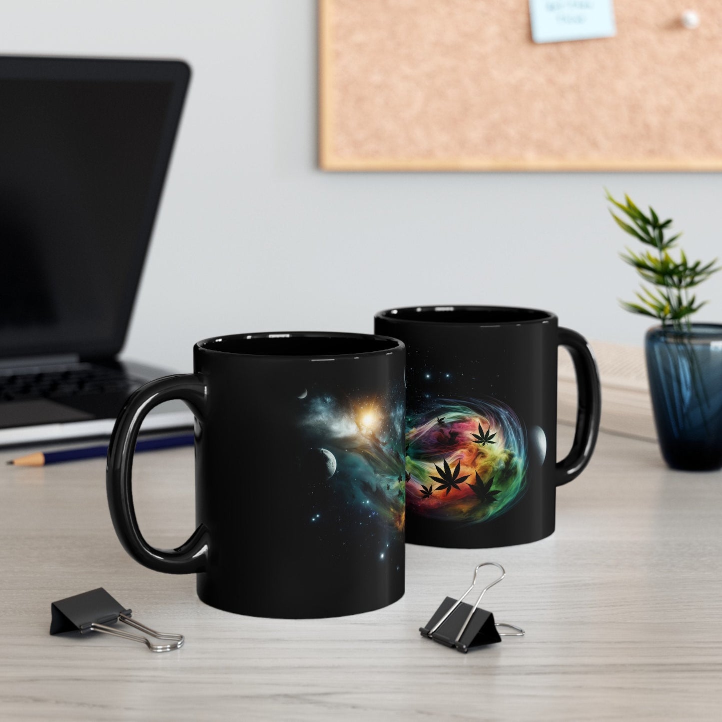 COSMIC WEED MUG - 420 Coffee Mug (11oz) BLACK