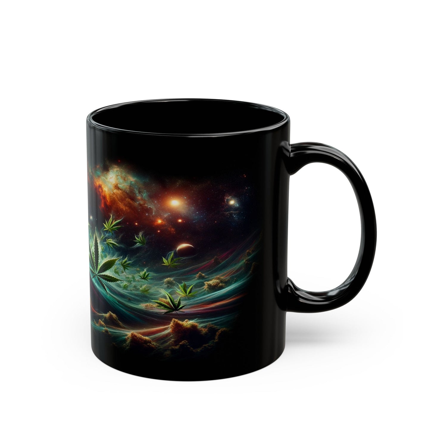 COSMIC WEED MUG - Weed Coffee Mug (11oz) BLACK