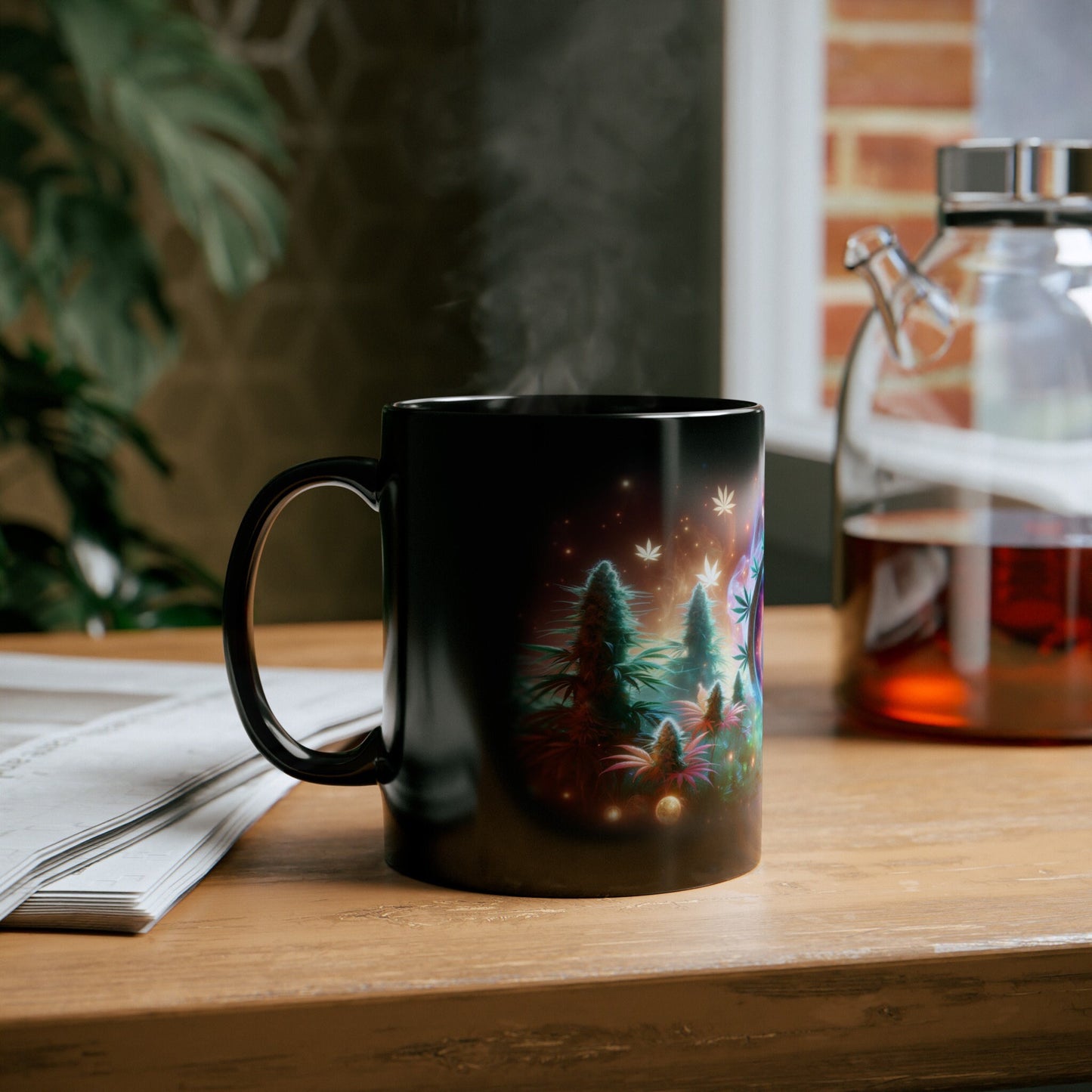 WEED PORTAL MUG - Weed Coffee Mug (11oz) BLACK