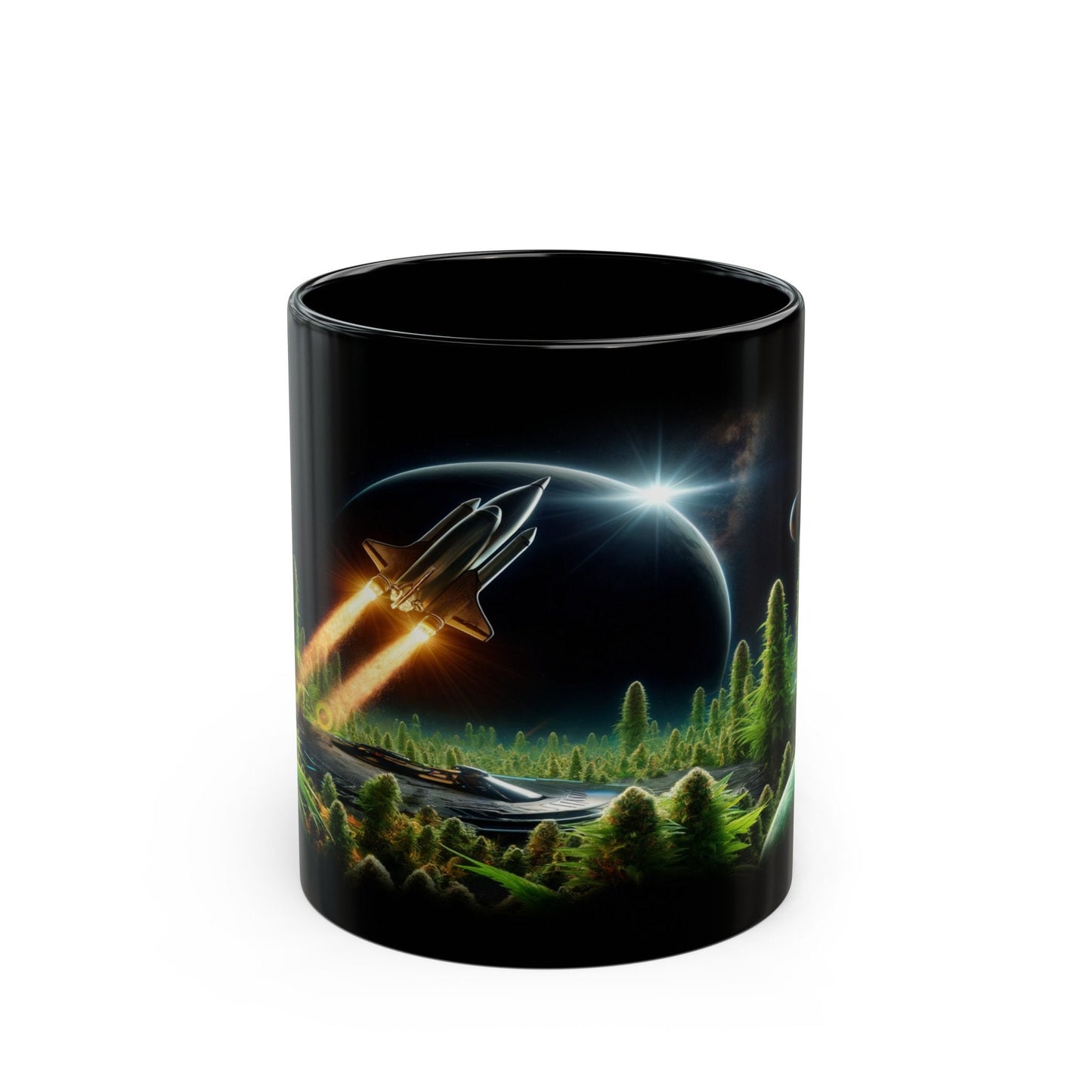WEED PLANET MUG - Weed Coffee Mug (11oz) BLACK