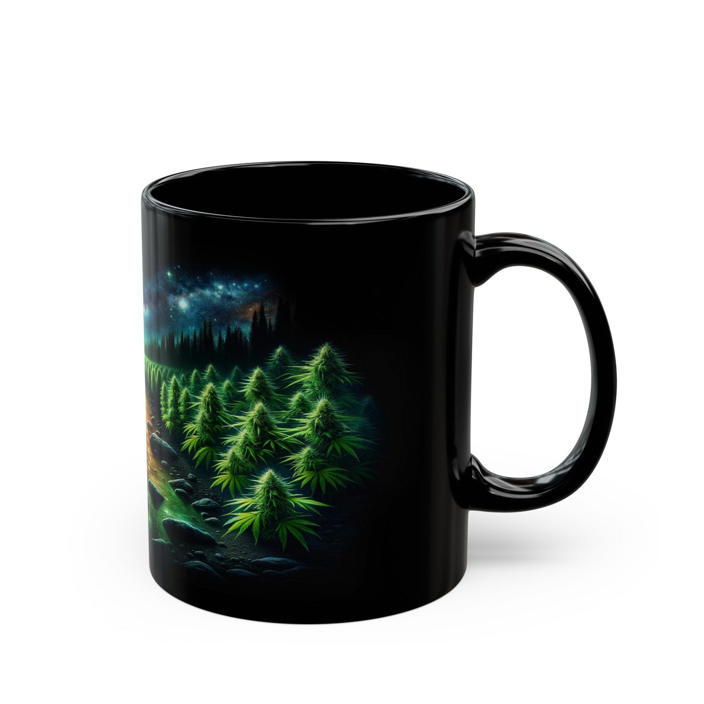 COSMIC RIVER MUG - Weed Coffee Mug (11oz) BLACK