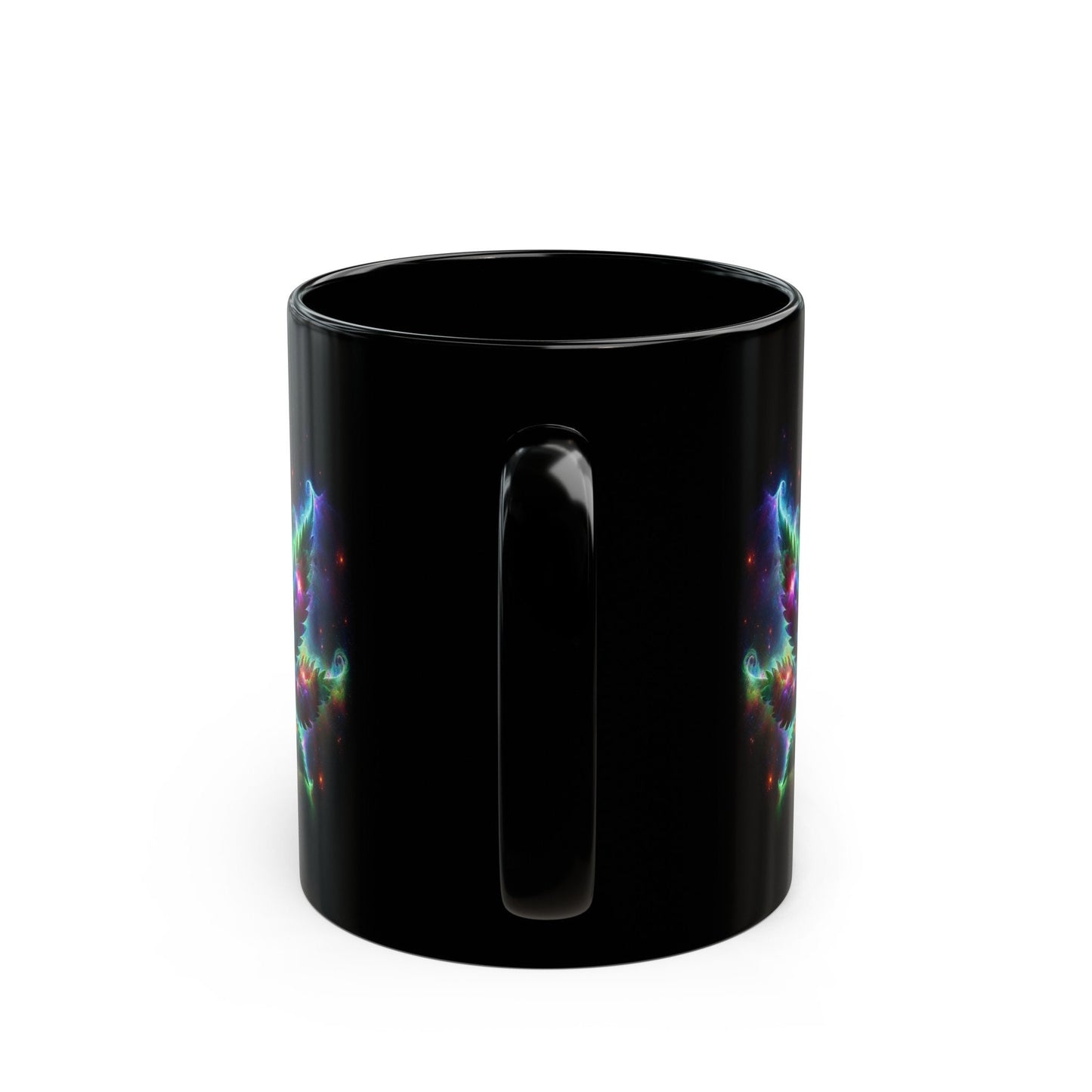 GALAXY WEED LEAF - Weed Coffee Mug (11oz) BLACK, Dual Sided