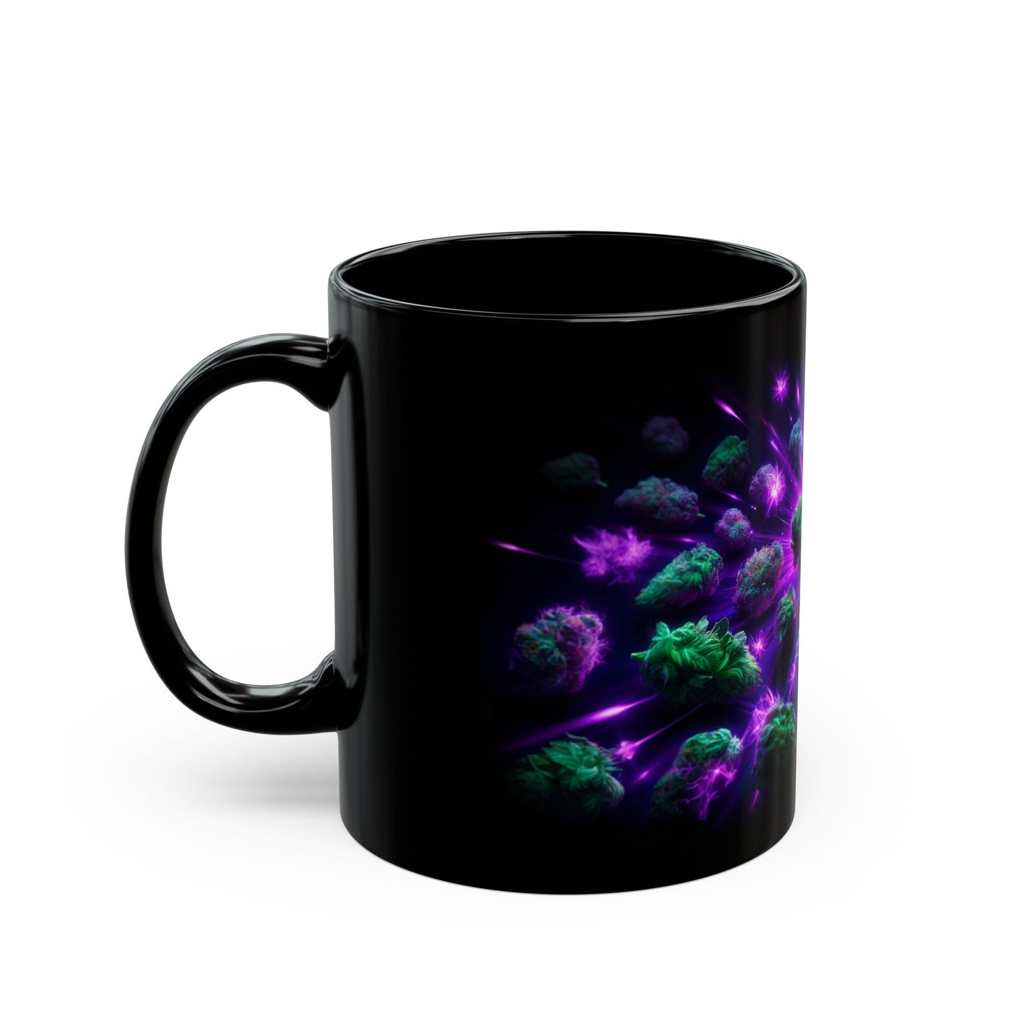 PURPLE WEED BLAST - 420 Coffee Mug (11oz) BLACK