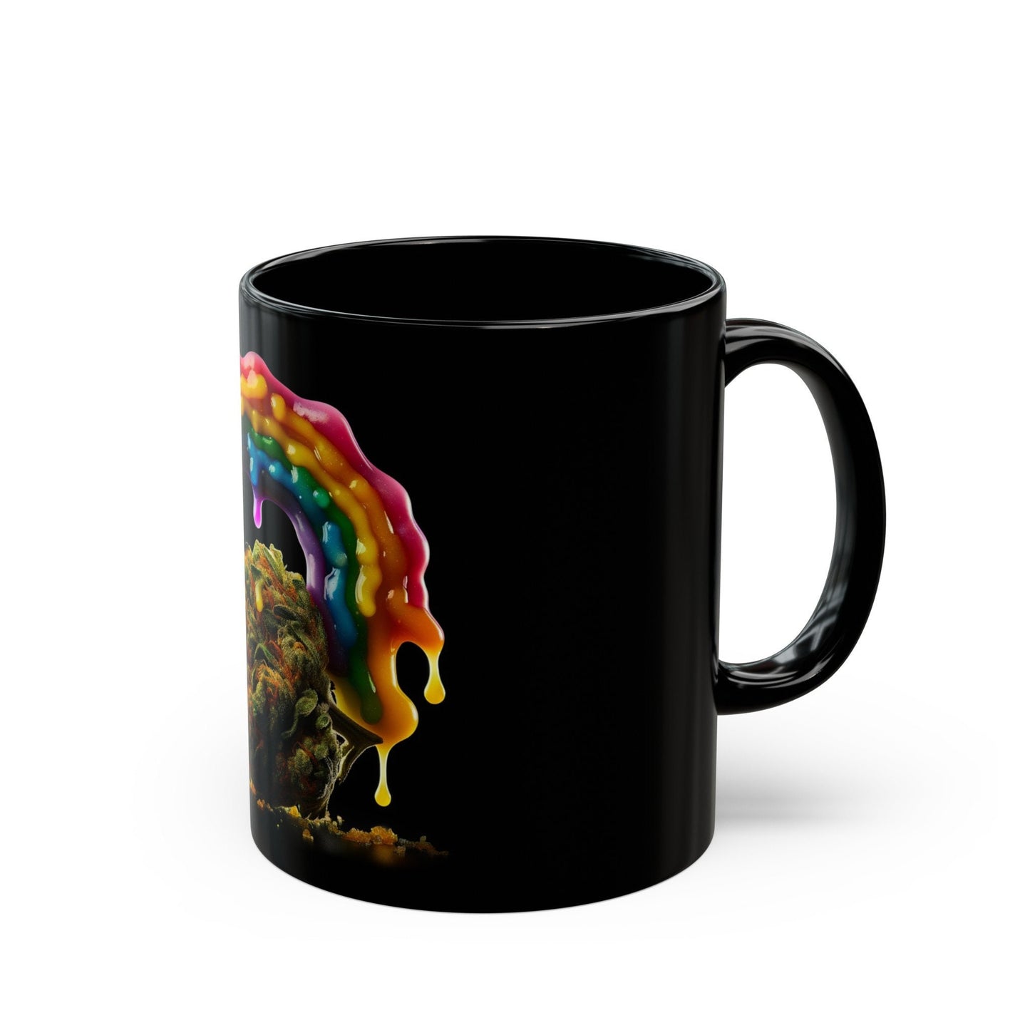 WEED WAX RAINBOW - Weed Coffee Mug (11oz) BLACK