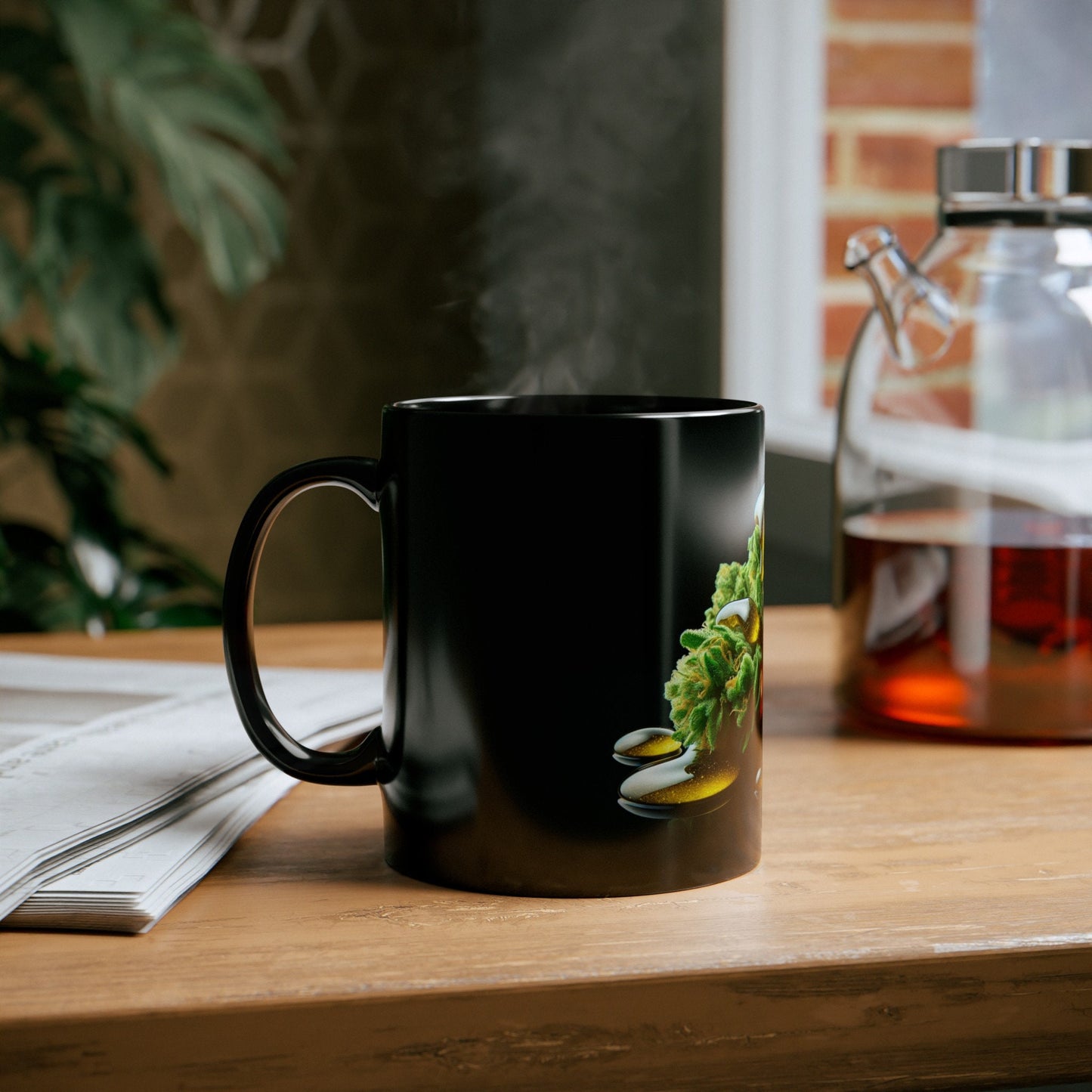 WAXY WEED NUG - Weed Coffee Mug (11oz) BLACK