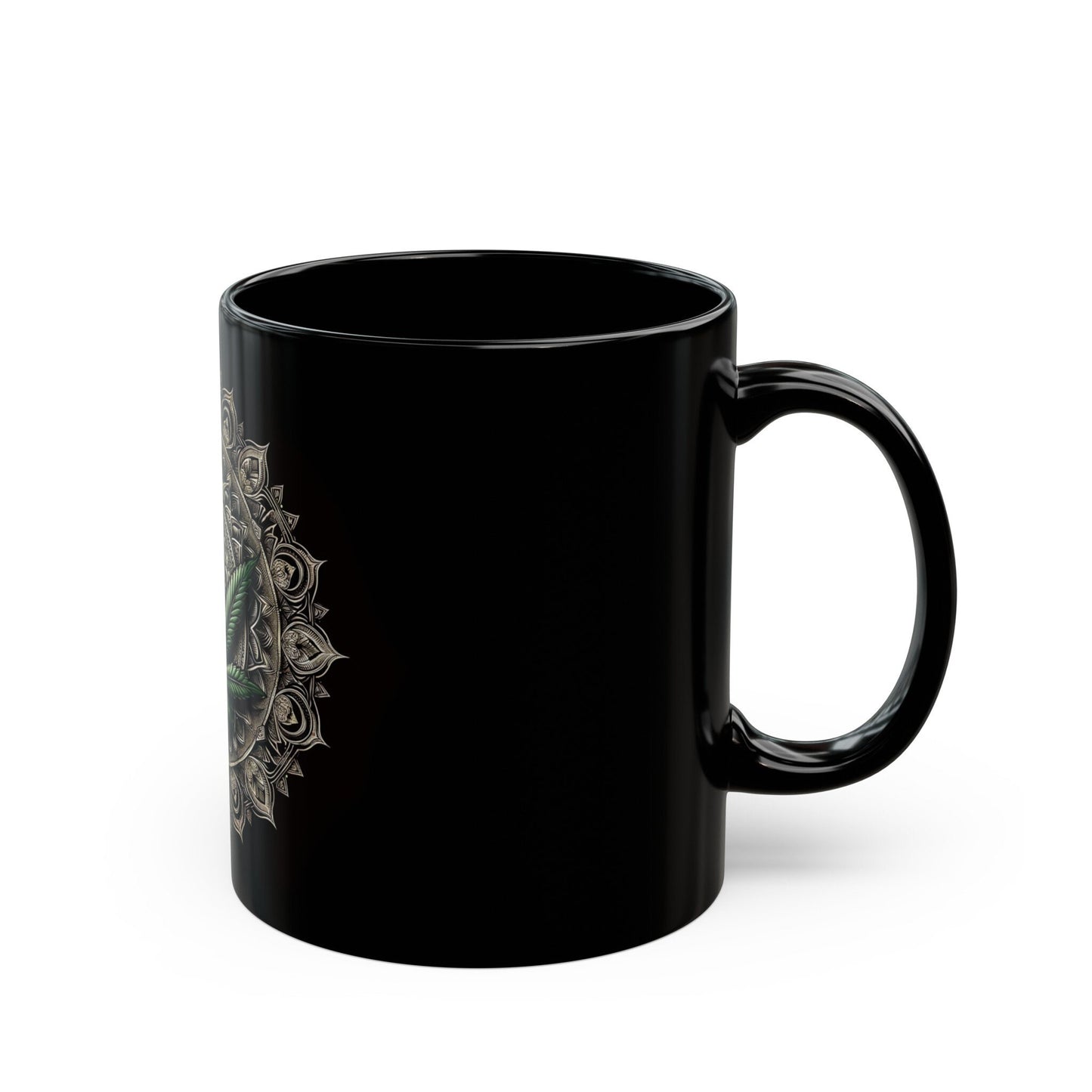 WEED MANDALA - 420 Coffee Mug (11oz) BLACK