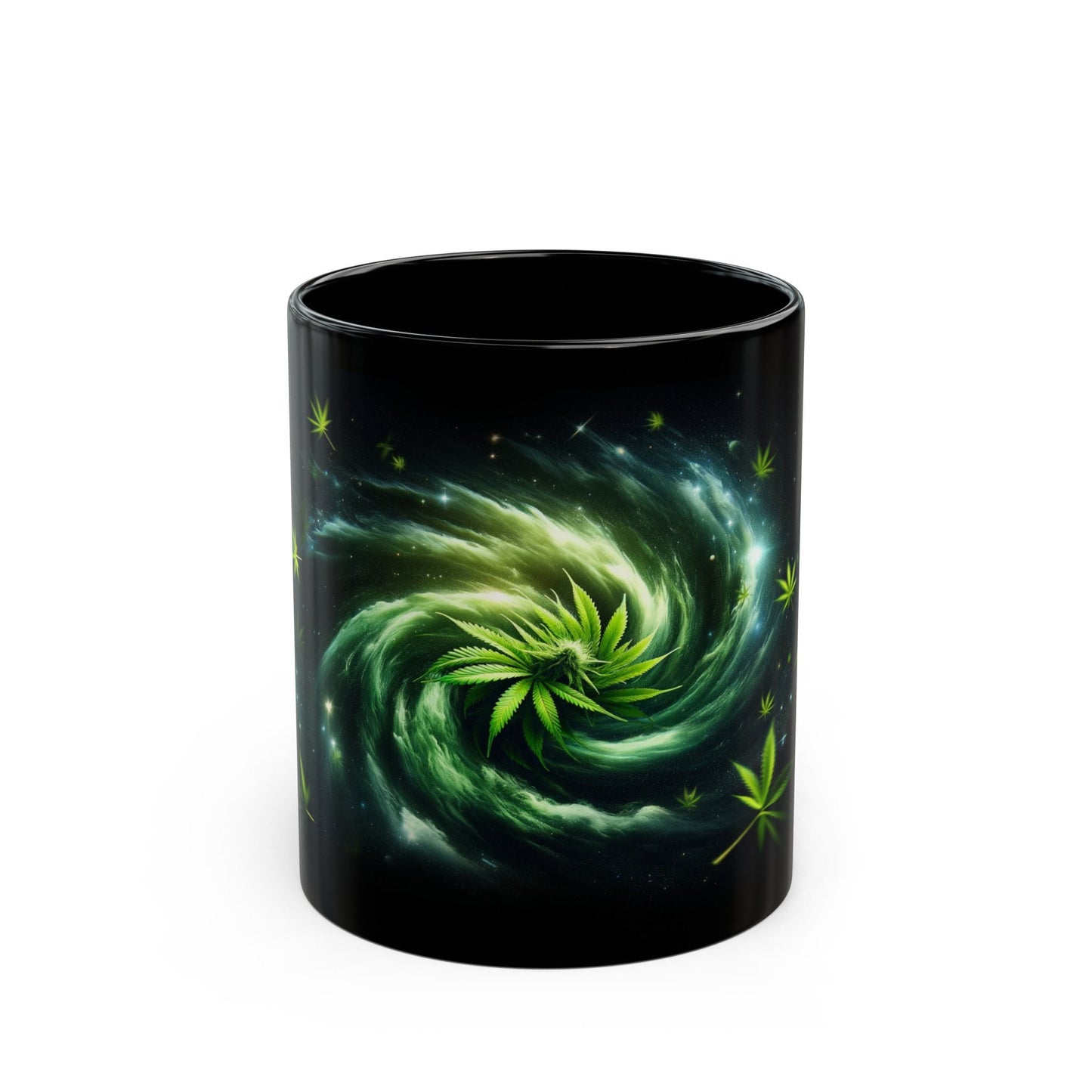 WEED GALAXY MUG - Weed Coffee Mug (11oz) BLACK