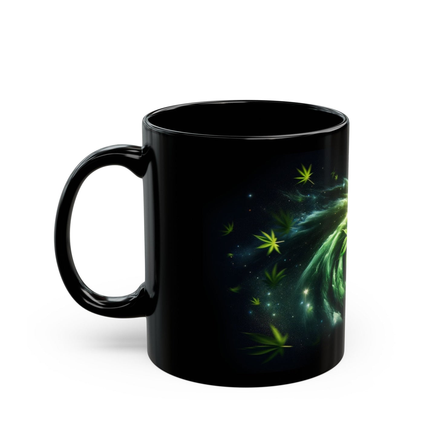 WEED GALAXY MUG - Weed Coffee Mug (11oz) BLACK