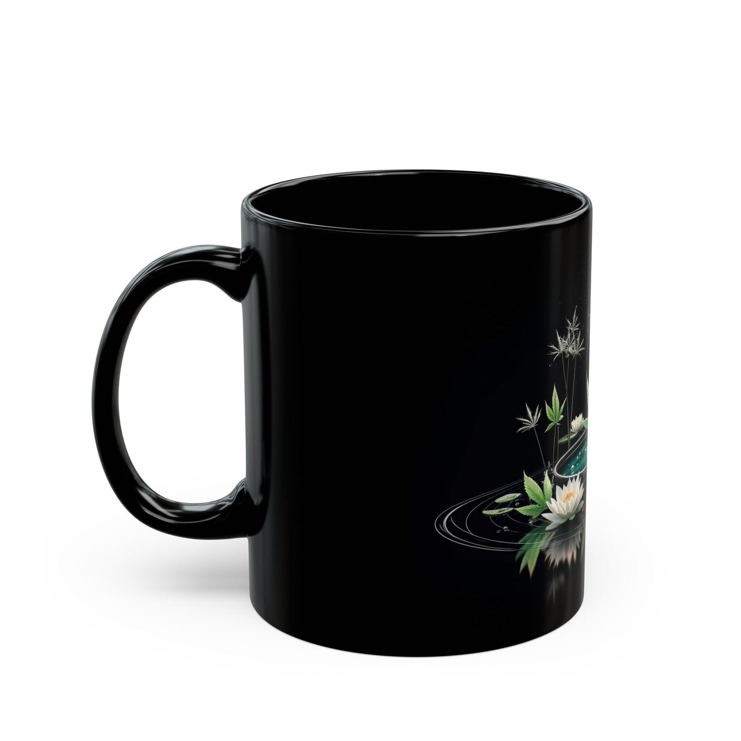 420 SPACE POND - Weed Coffee Mug (11oz) BLACK