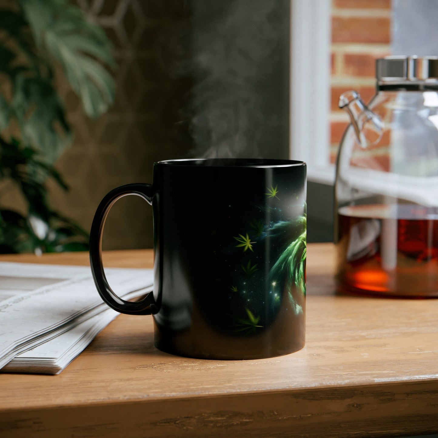 WEED GALAXY MUG - Weed Coffee Mug (11oz) BLACK