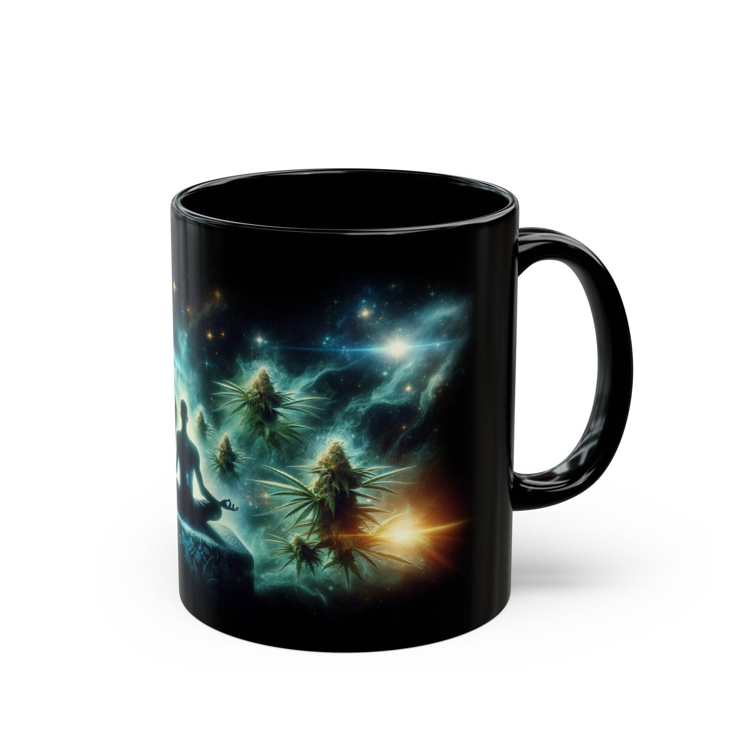 420 SPACE VIBE - Weed Coffee Mug (11oz) BLACK